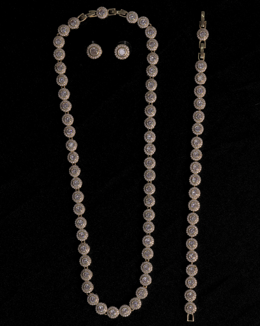 Conjunto Blessed Zircônia Ouro 24k - Riviera Luxo