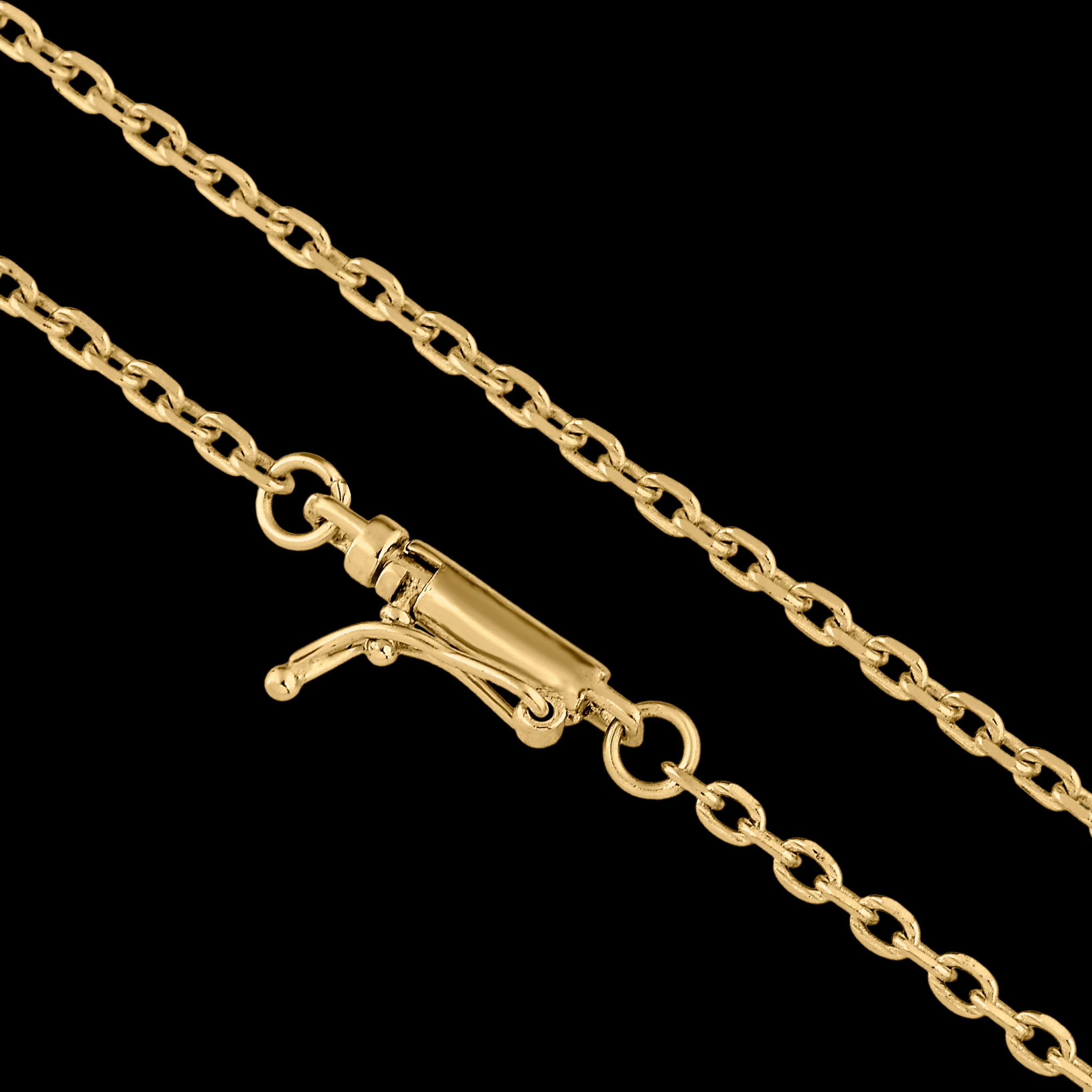Corrente Cartier Cadeado 2,5mm Banhado a Ouro 24k