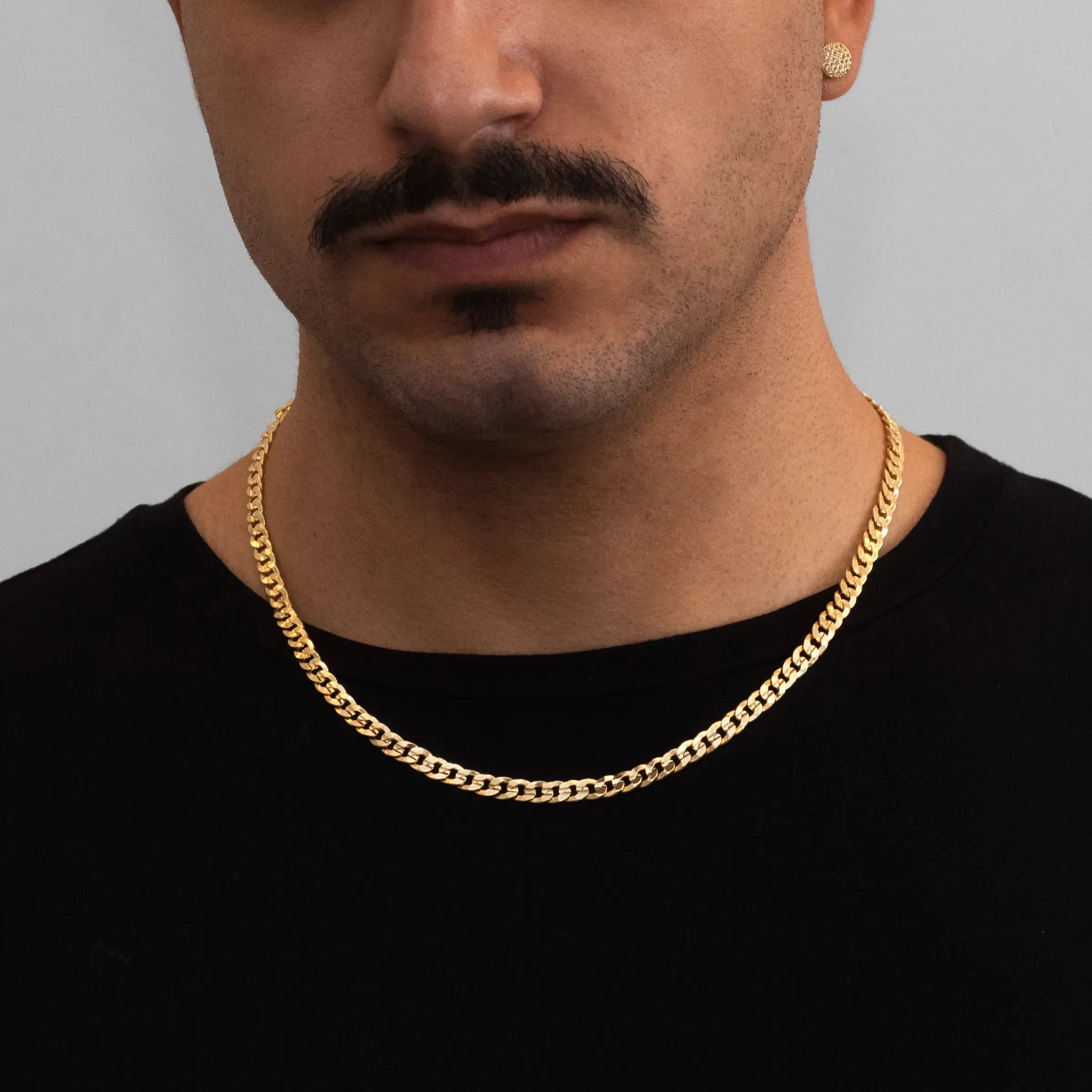 Corrente Laminada 5,5mm Banhado a Ouro 24k