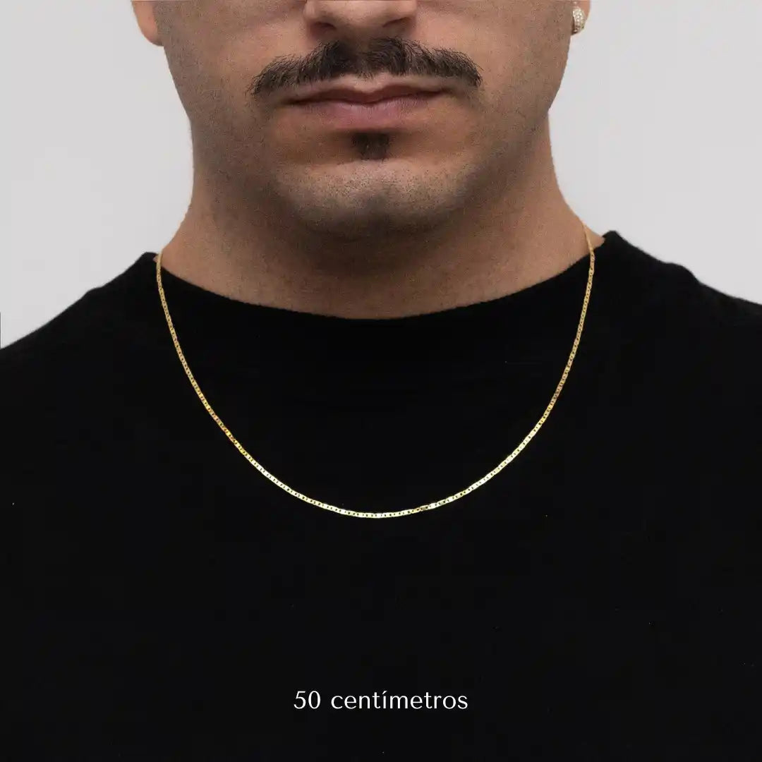 Corrente Piastrine 2mm Banhado a Ouro 24k