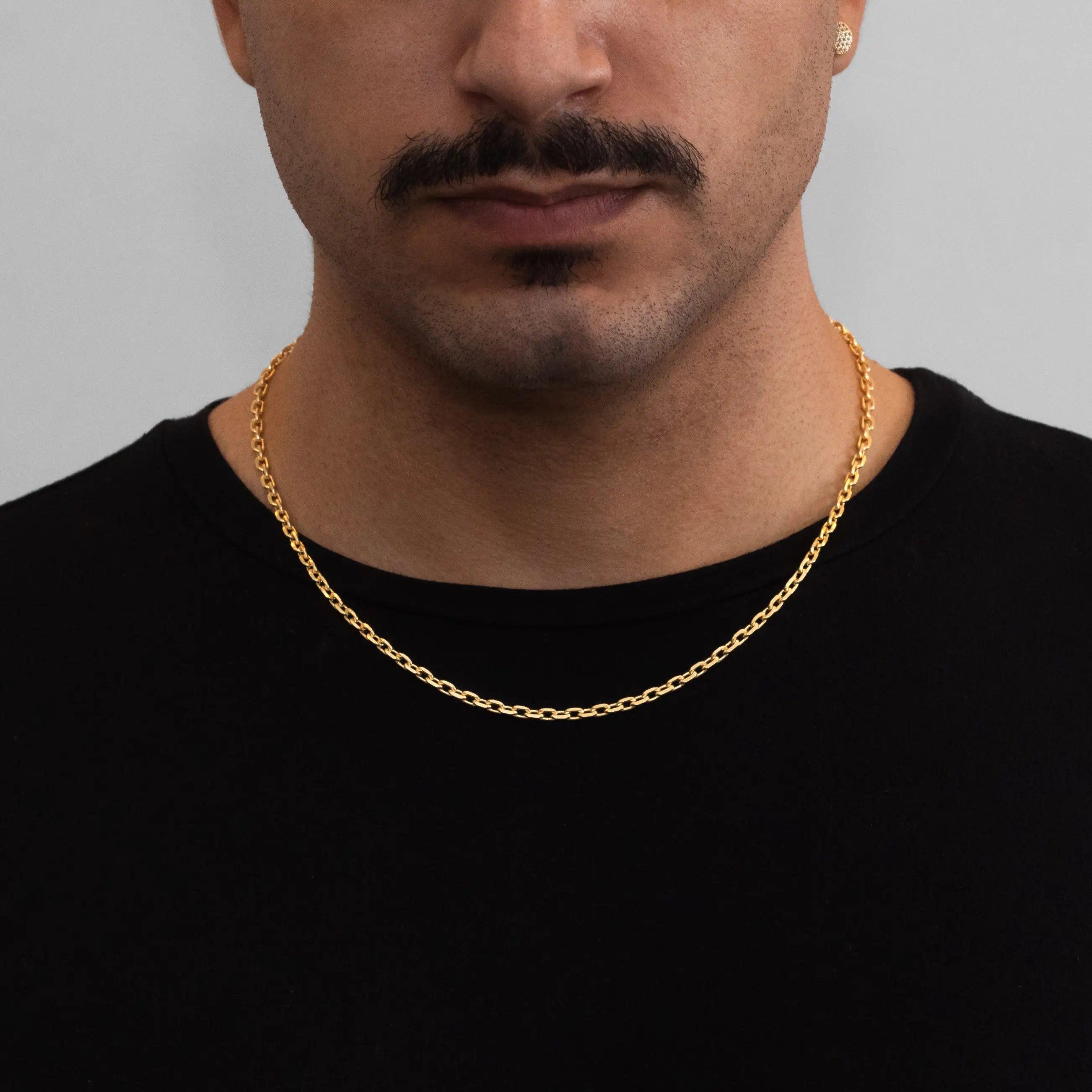 Corrente Cartier Cadeado 4mm Banhado a Ouro 24k