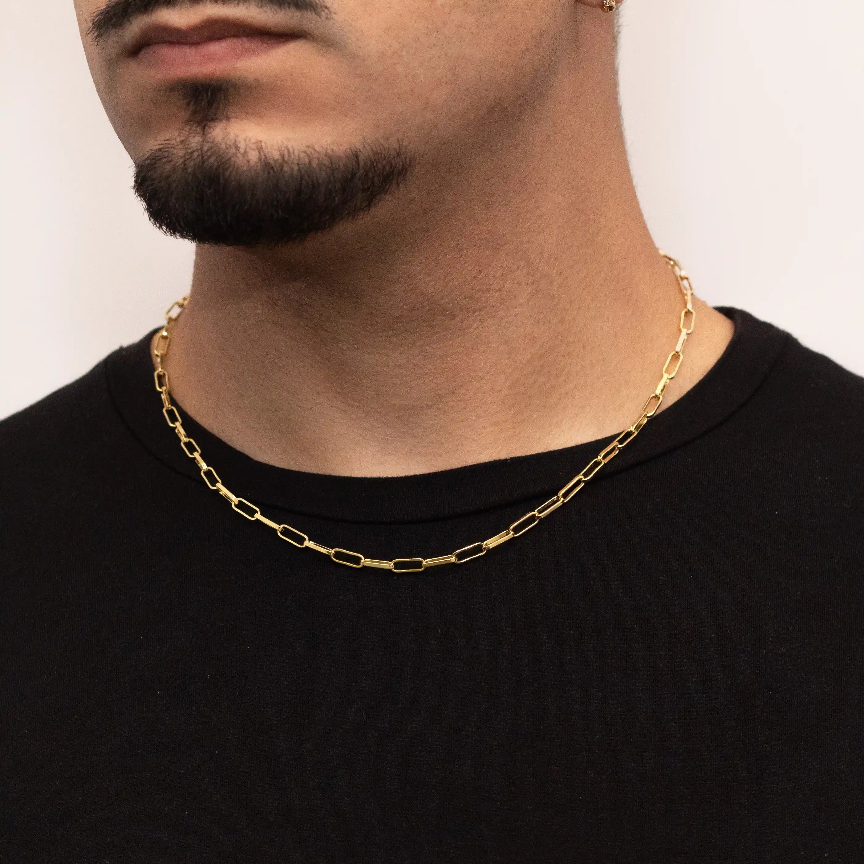 Corrente Cartier Meia Cana 4mm Banhado a Ouro 24k