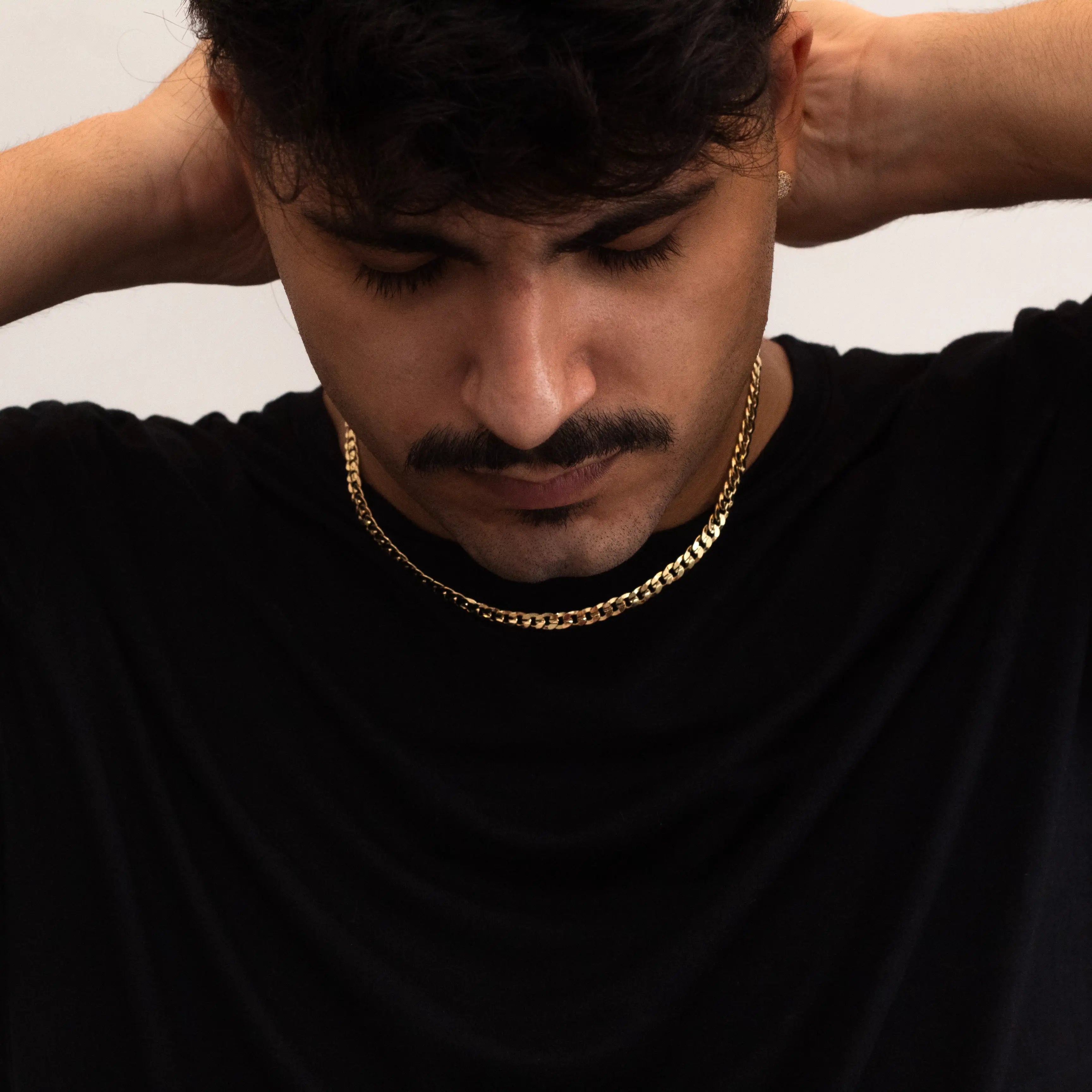 Corrente Laminada 5,5mm Banhado a Ouro 24k