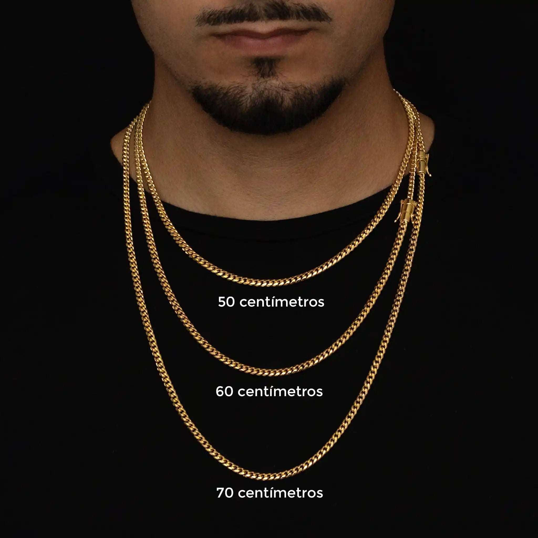 Corrente Cartier Cadeado 4mm Banhado a Ouro 24k