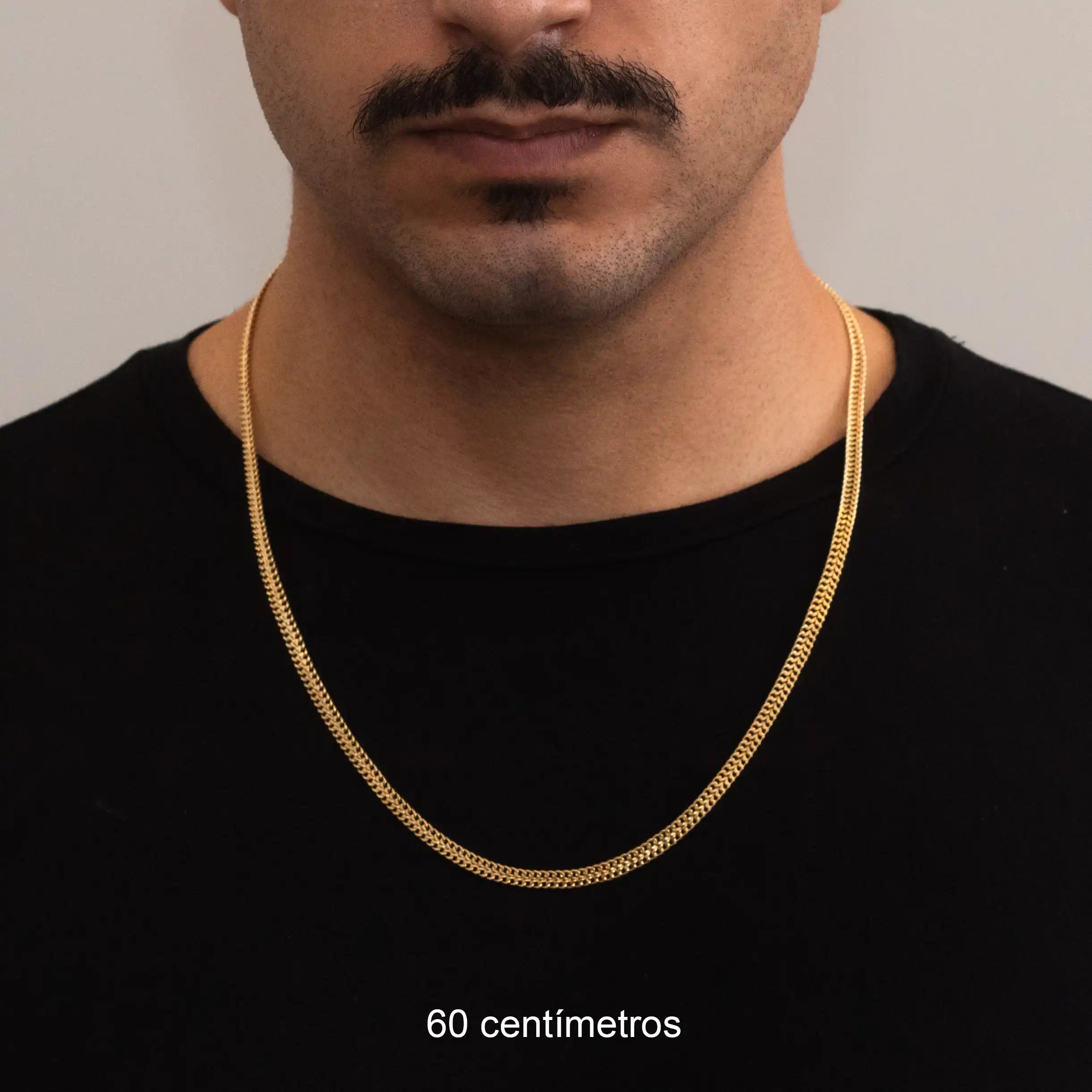 Corrente Lacraia de 4,5mm Banhado a Ouro 24k