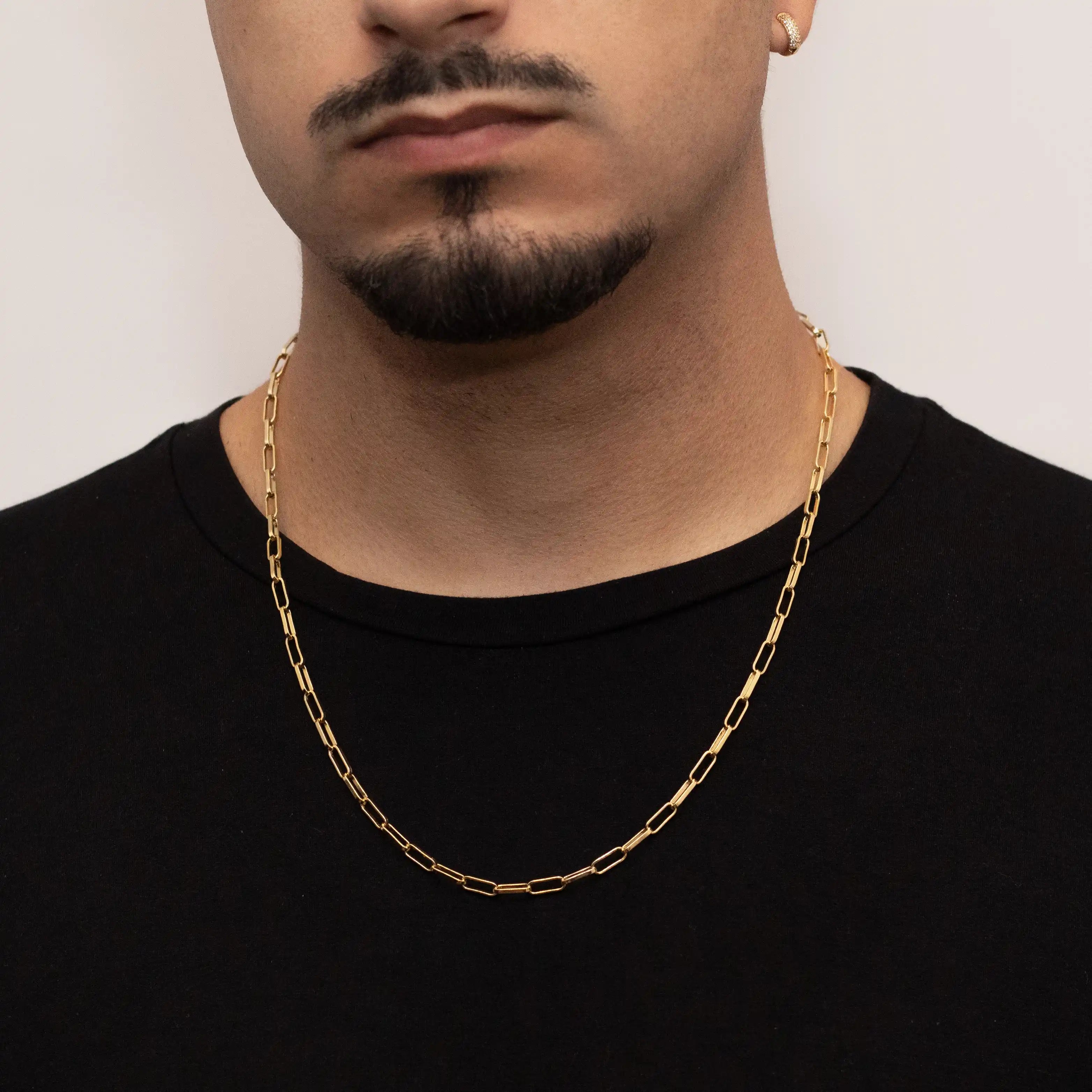 Corrente Cartier Meia Cana 4mm Banhado a Ouro 24k