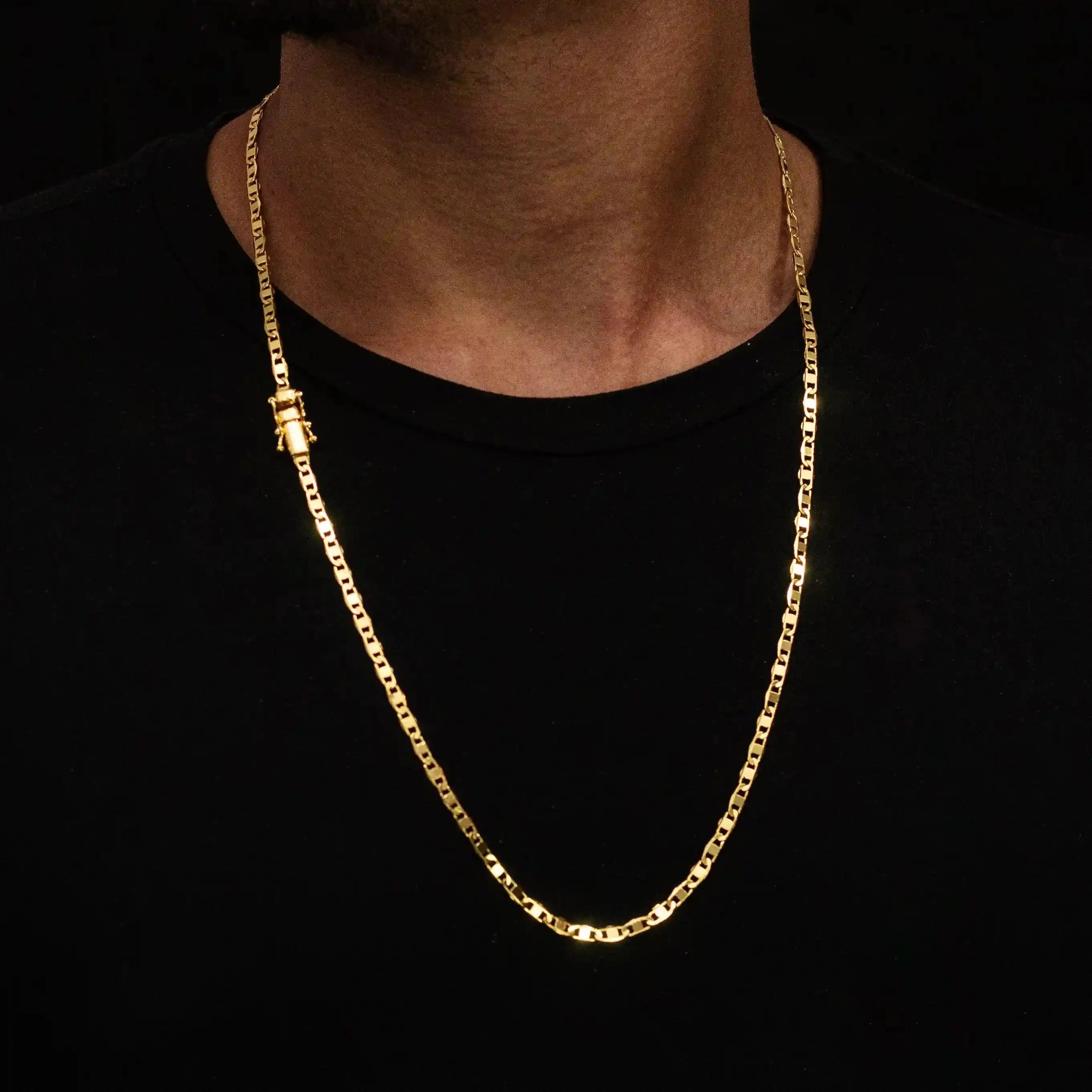 Corrente Piastrine 4mm Banhado a Ouro 24k