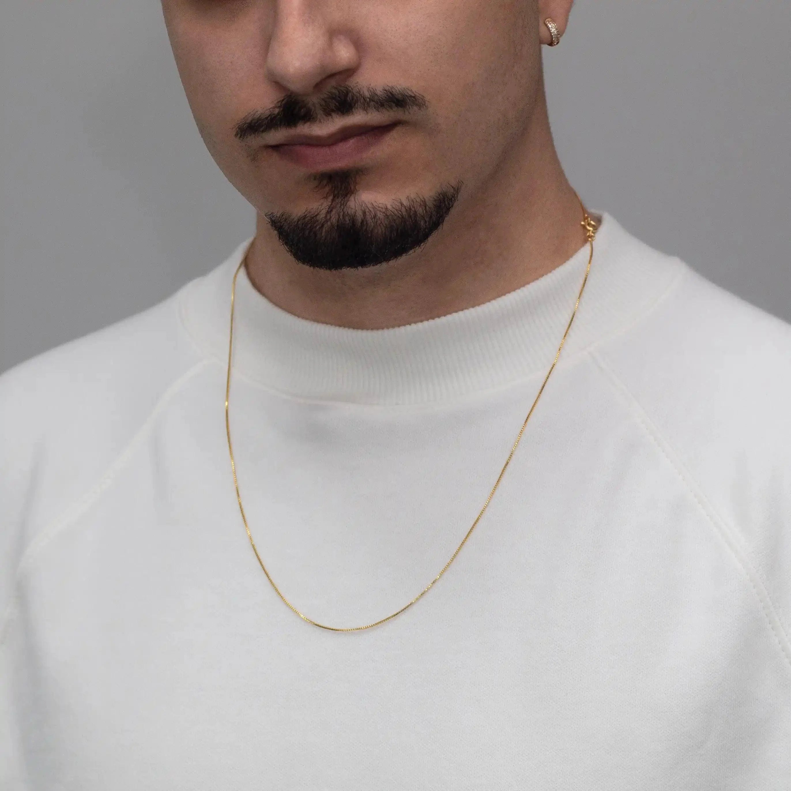 Corrente Veneziana 1mm Banhado a Ouro 24k