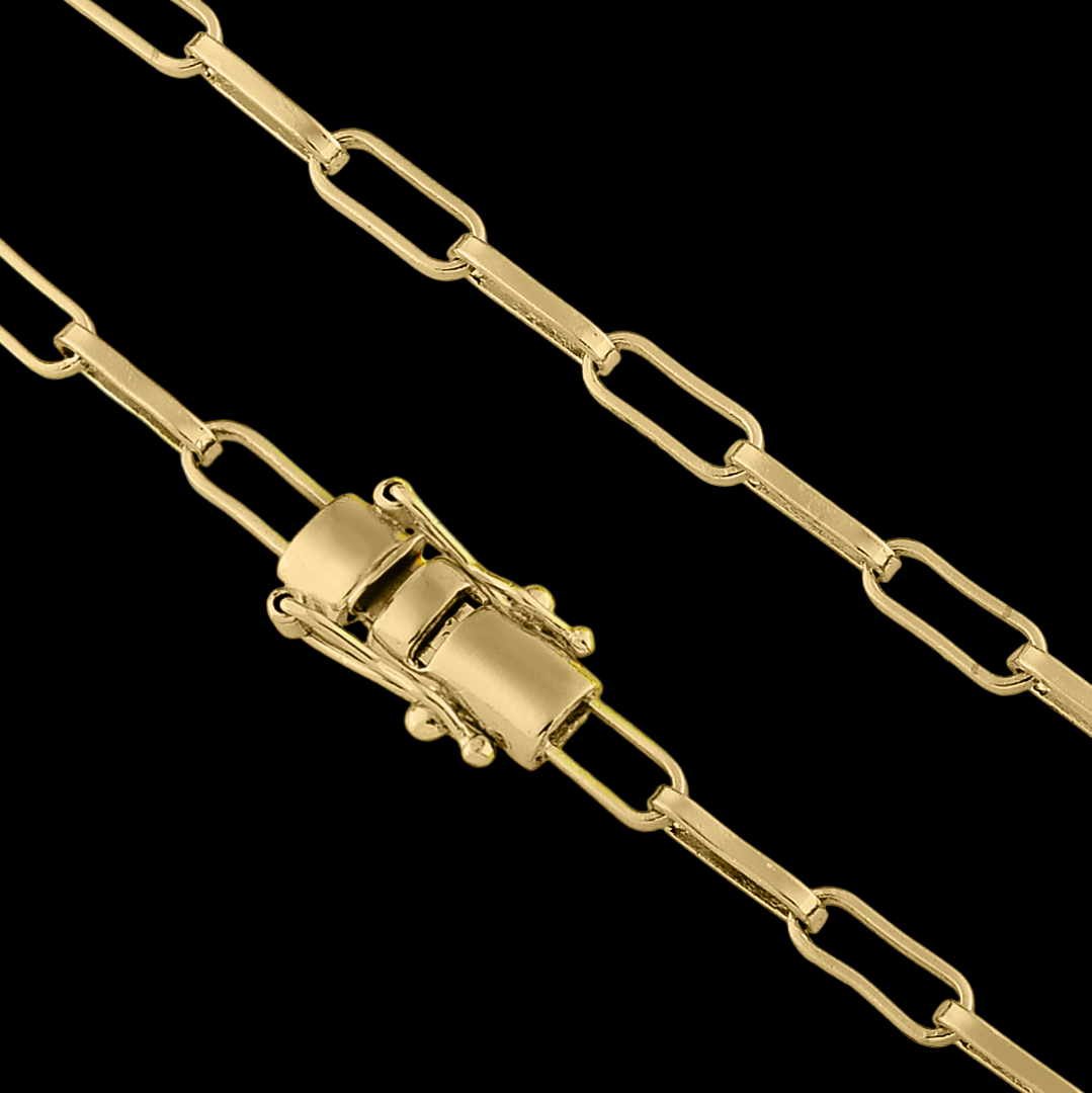 Corrente Cartier Meia Cana 4mm Banhado a Ouro 24k