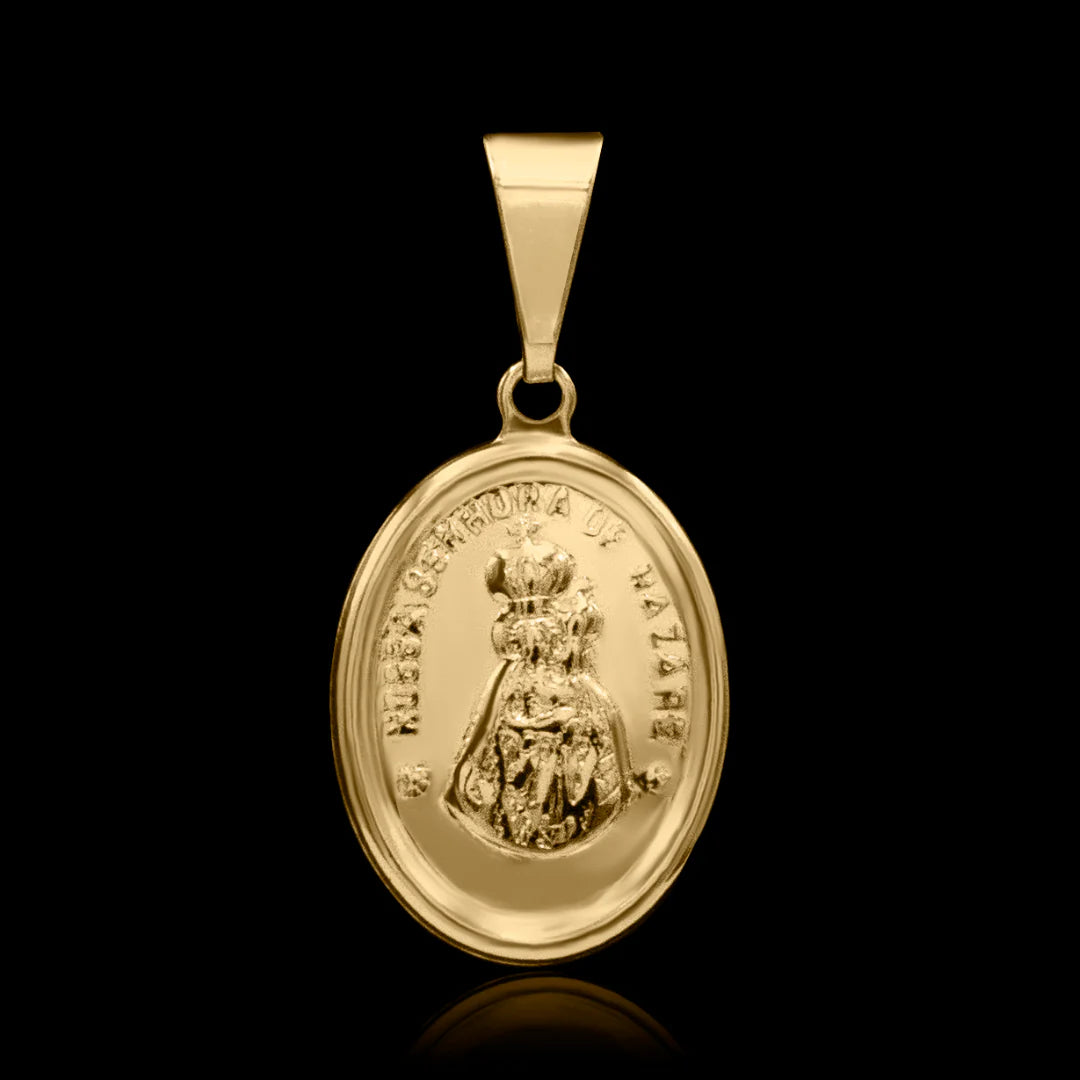 Pingente Nossa Senhora de Nazaré Banhado a Ouro 24k