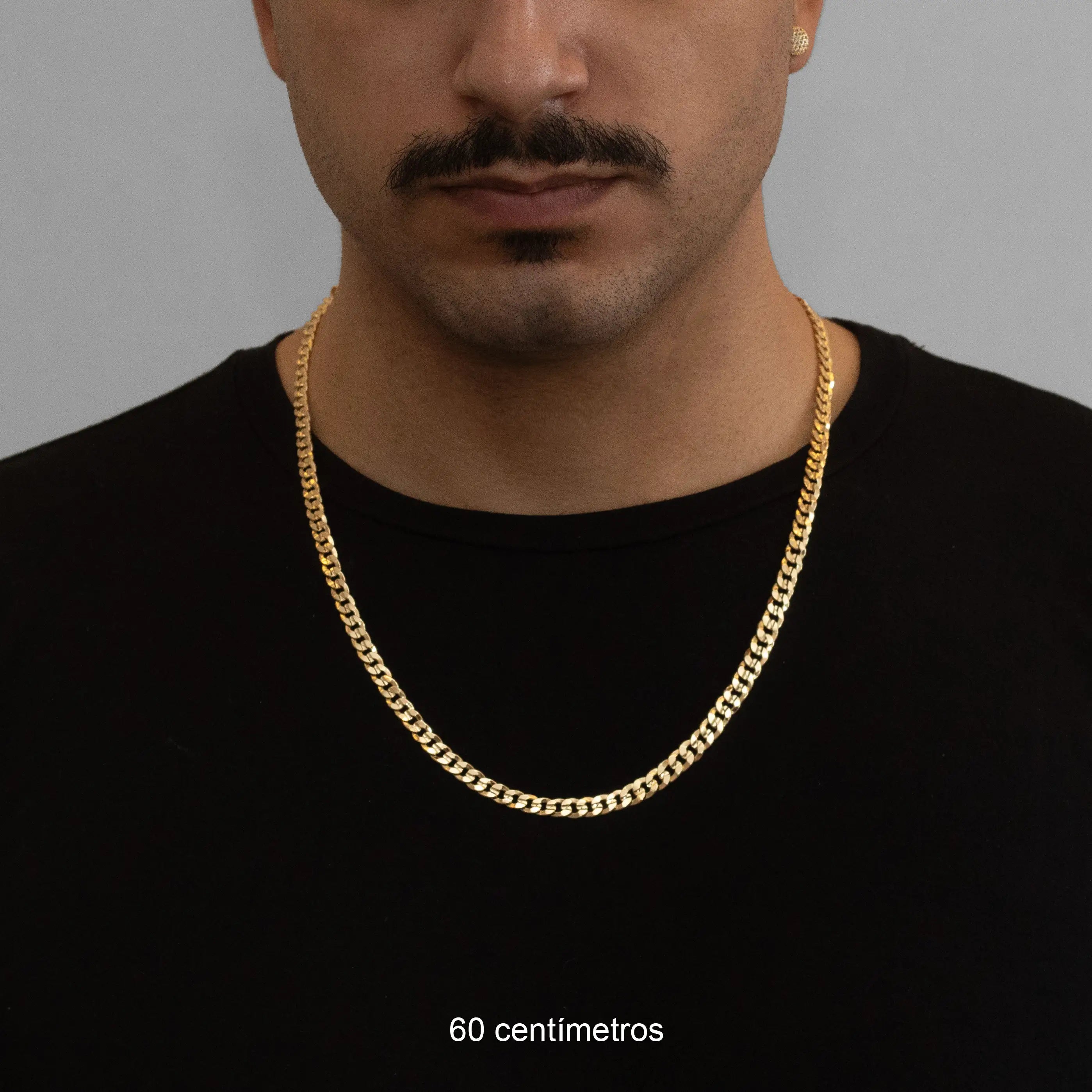 Corrente Laminada 5,5mm Banhado a Ouro 24k