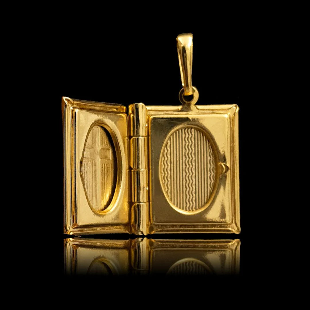 Pingente Porta Retrato Banhado a Ouro 24k