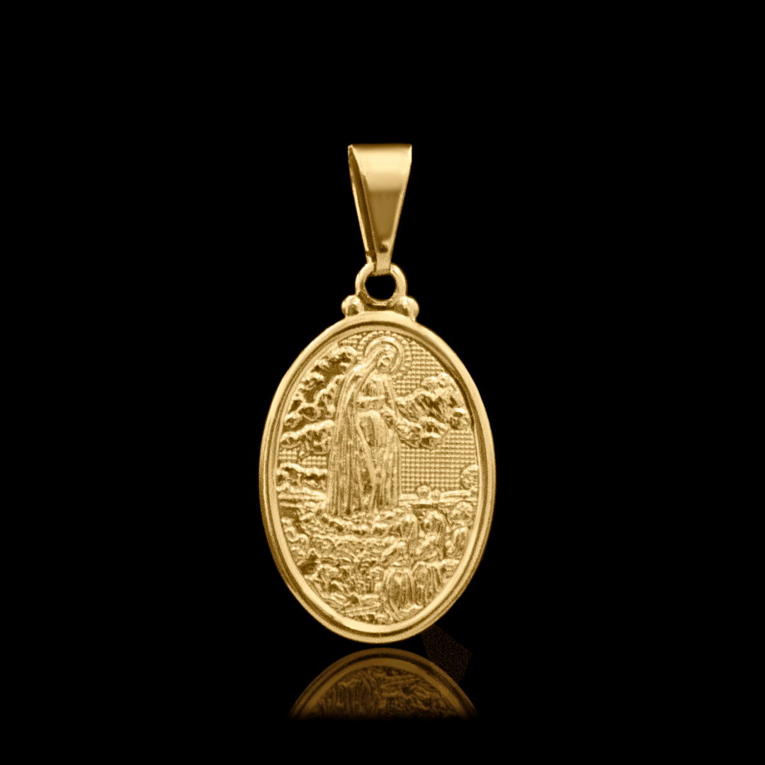 Pingente Nossa Senhora de Fátima Banhado a Ouro 24k