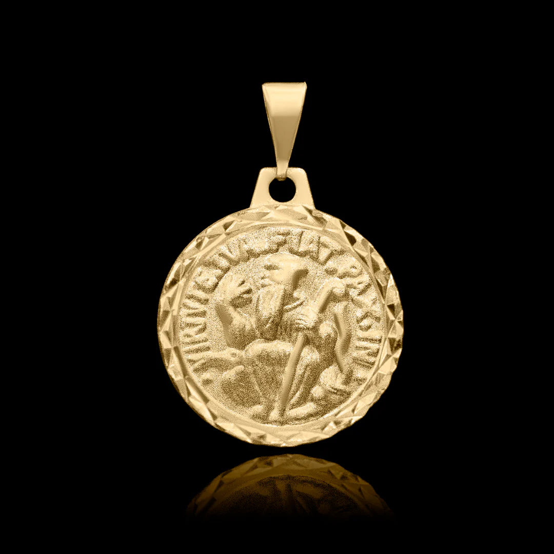 Pingente São Bento 18mm Banhado a Ouro 24k