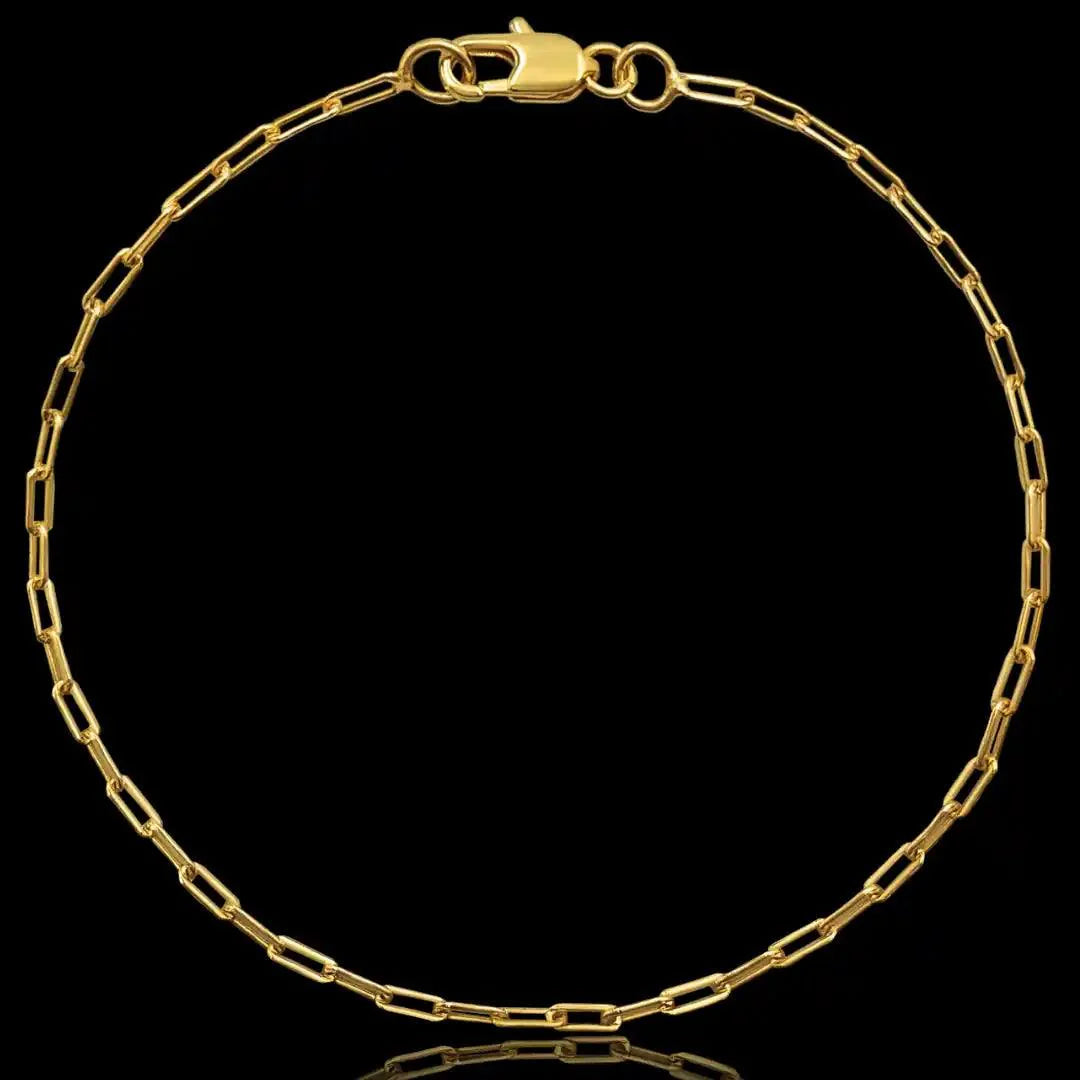 Pulseira cartier long 2mm banhado a ouro 24k