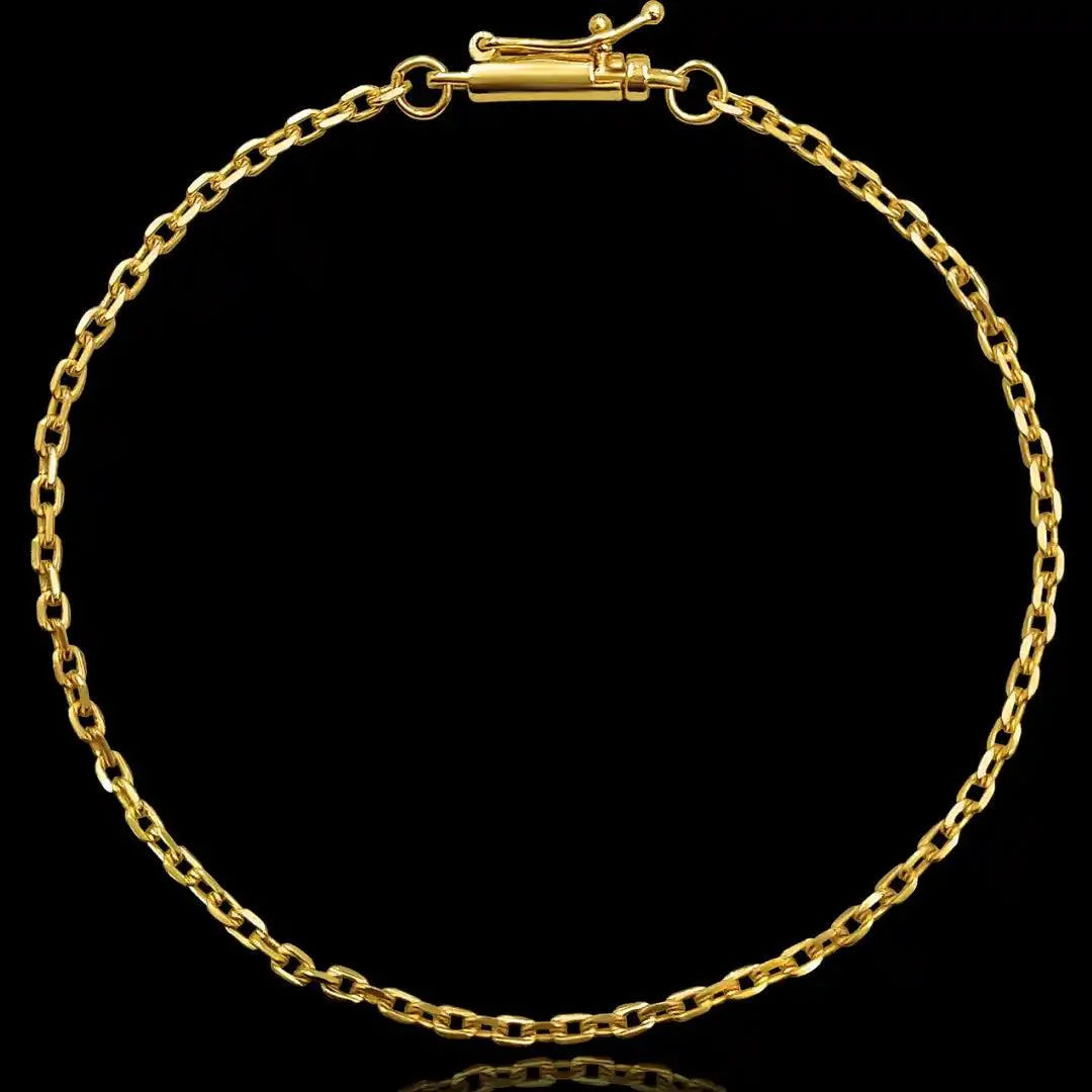Pulseira masculina cartier cadeado 2,5mm banhado a ouro 24k