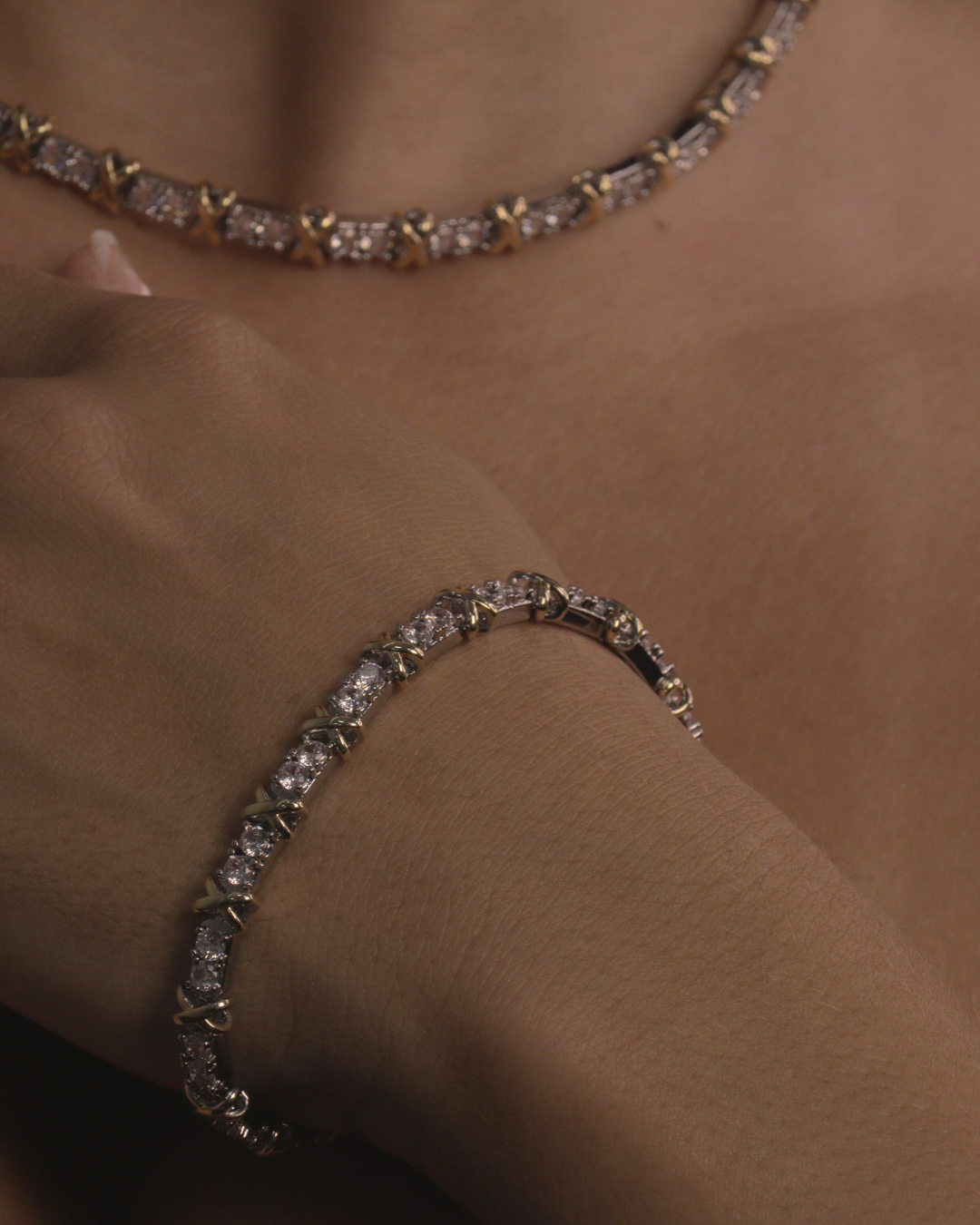 Conjunto Riviera Elo X - Ouro 24K