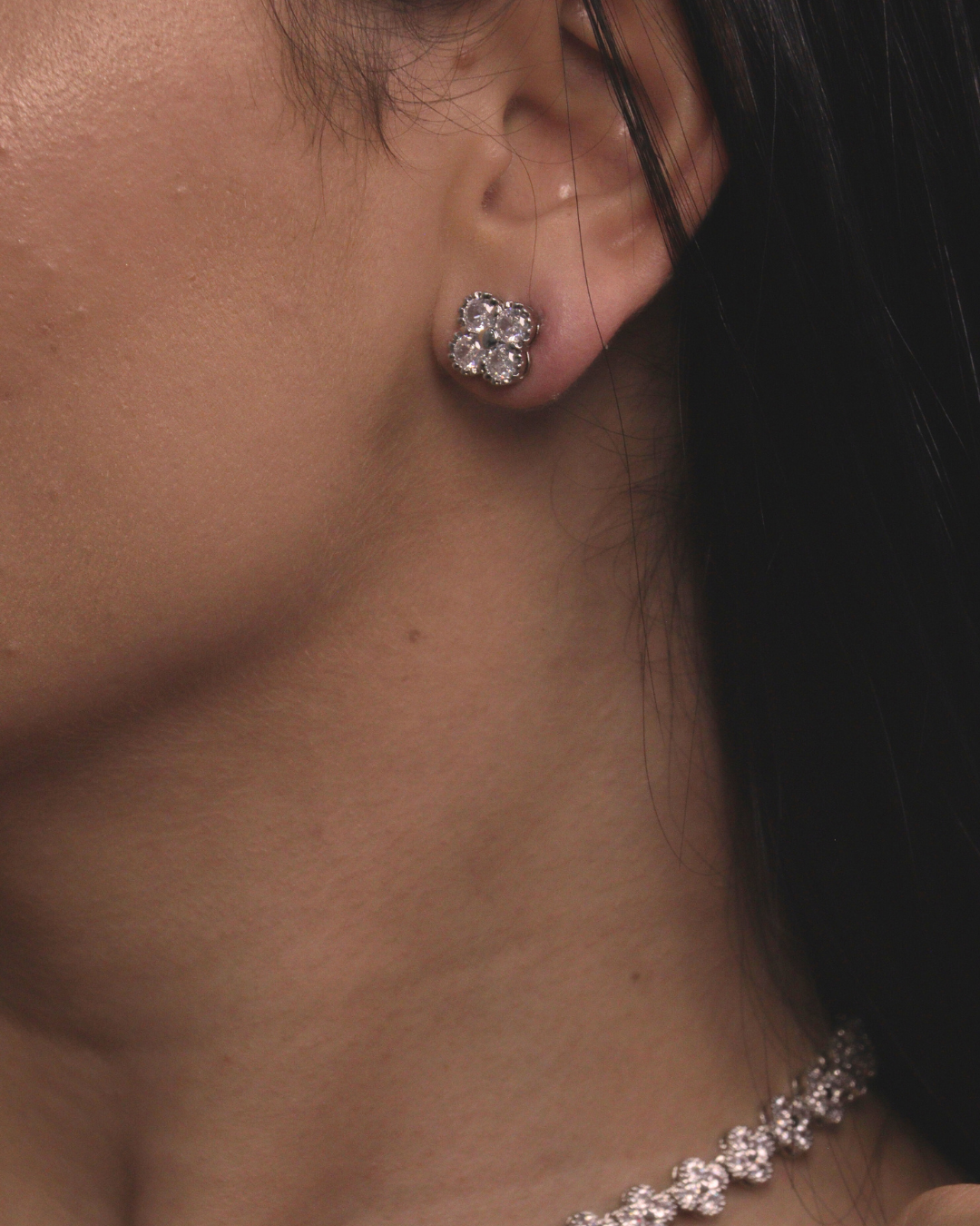 Conjunto Riviera Trevo Zircônia Cravejado