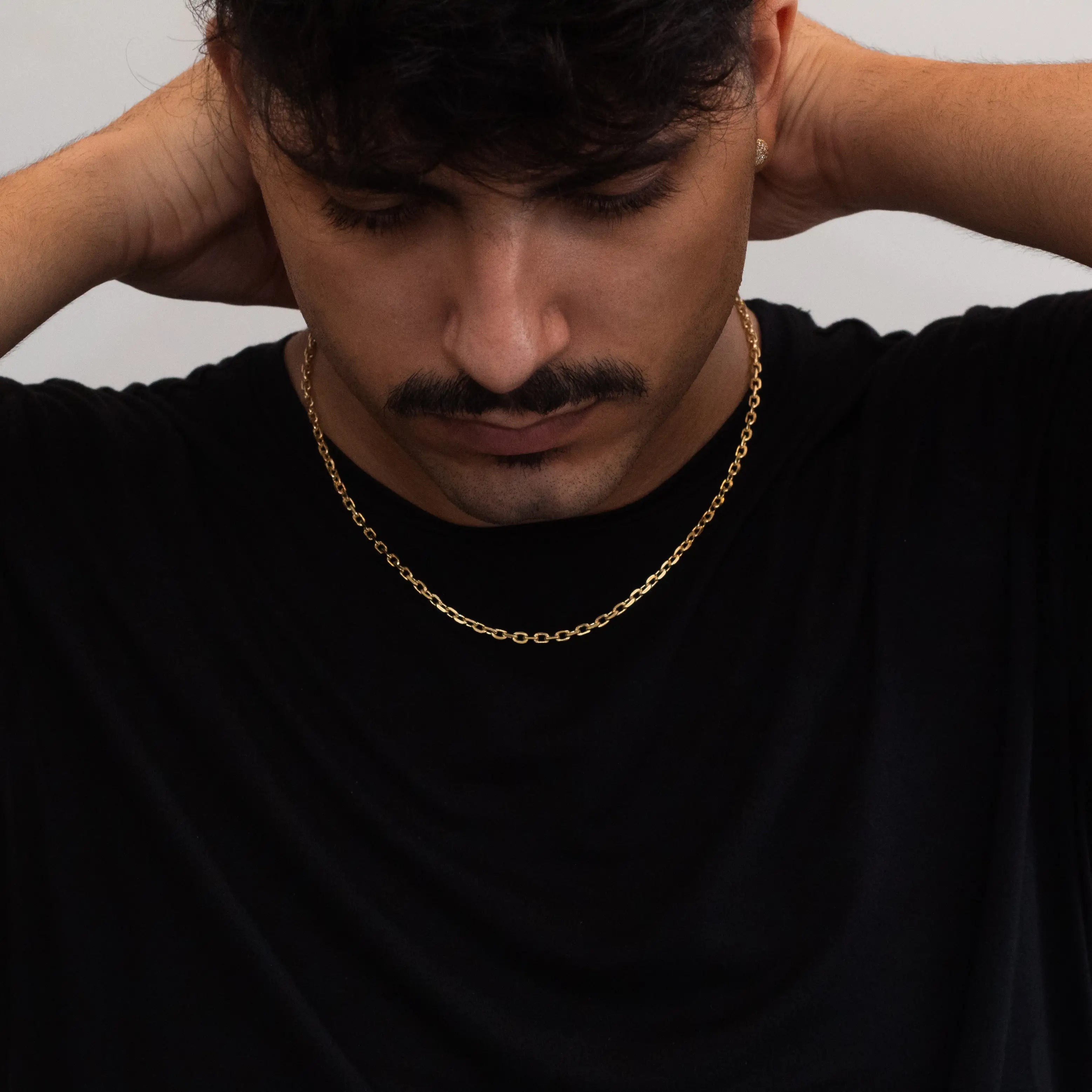 Corrente Cartier Cadeado 4mm Banhado a Ouro 24k