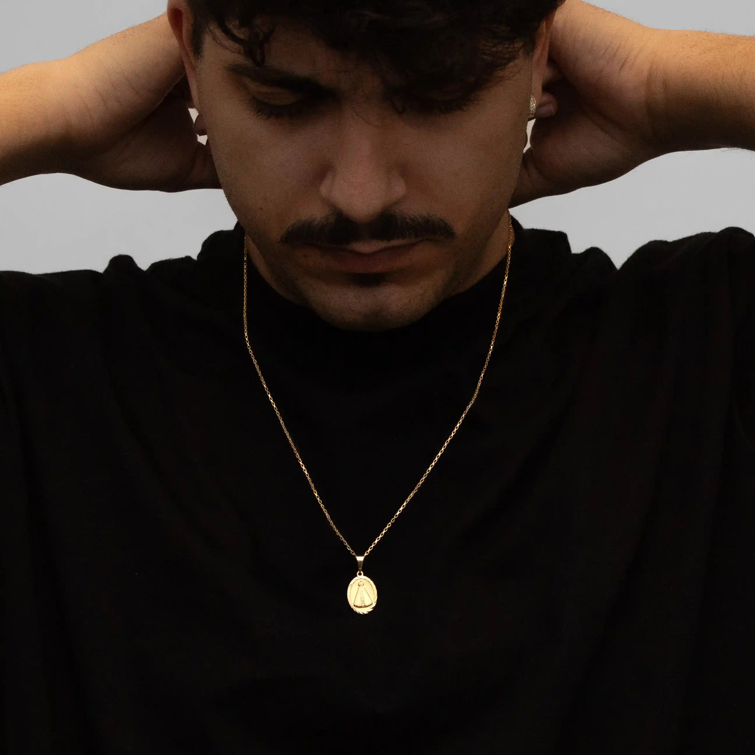 Pingente Nossa Senhora Aparecida Banhado a Ouro 24k