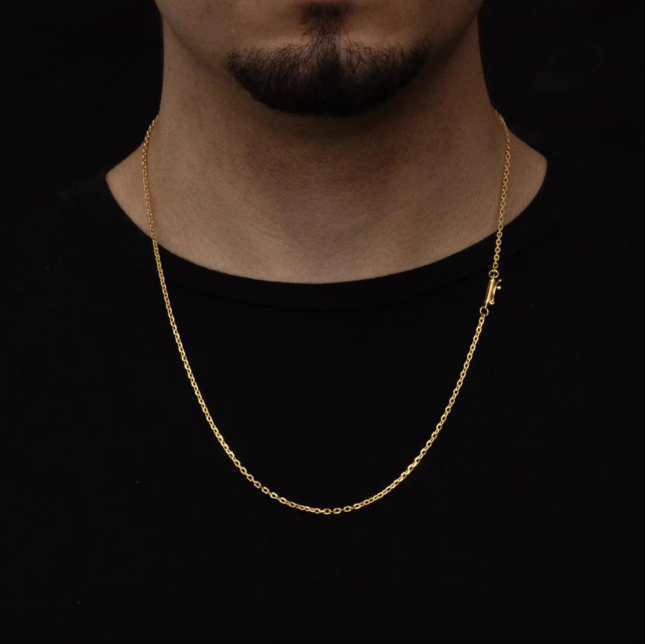 Corrente Cartier Cadeado 2,5mm Banhado a Ouro 24k