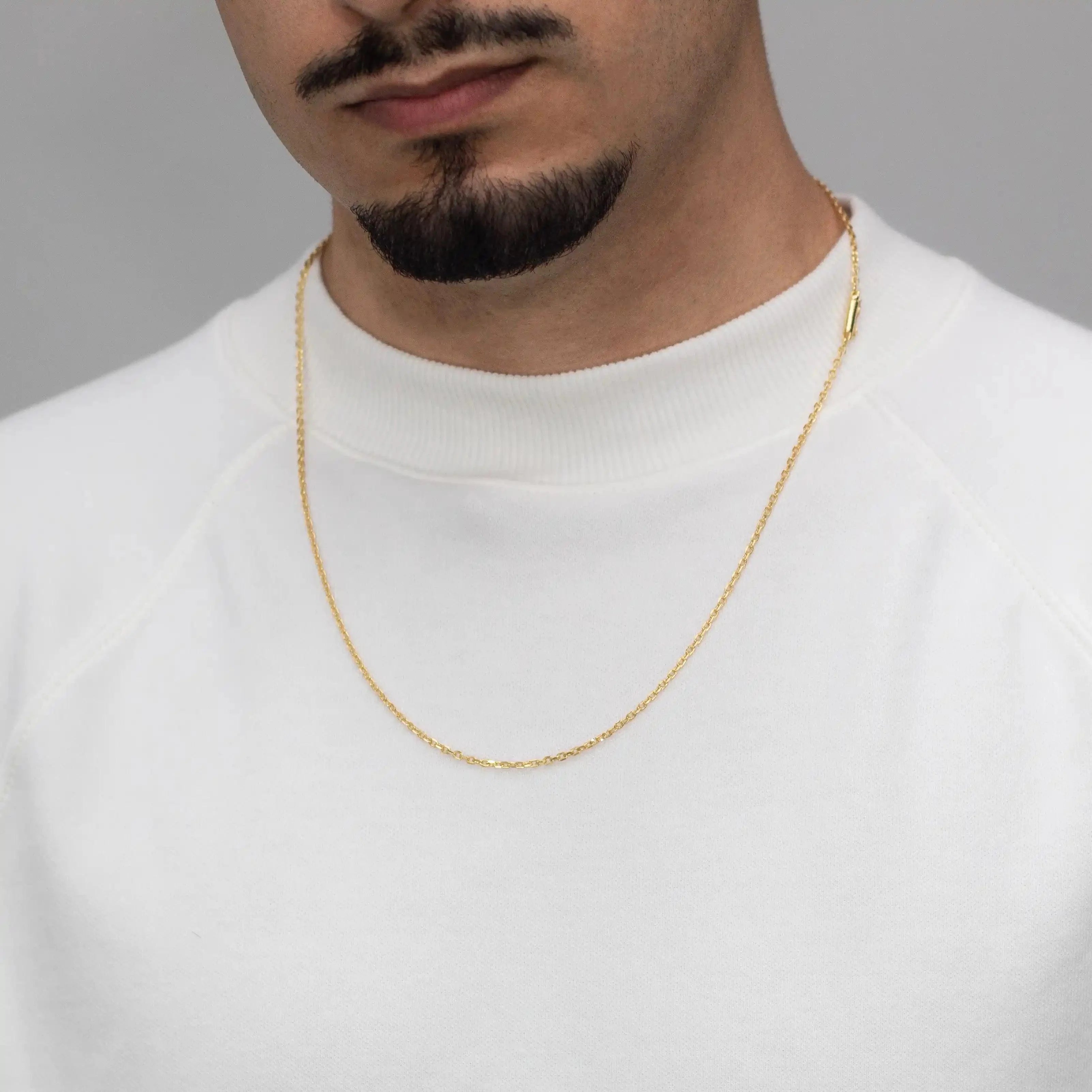 Corrente Cartier Cadeado 2,5mm Banhado a Ouro 24k