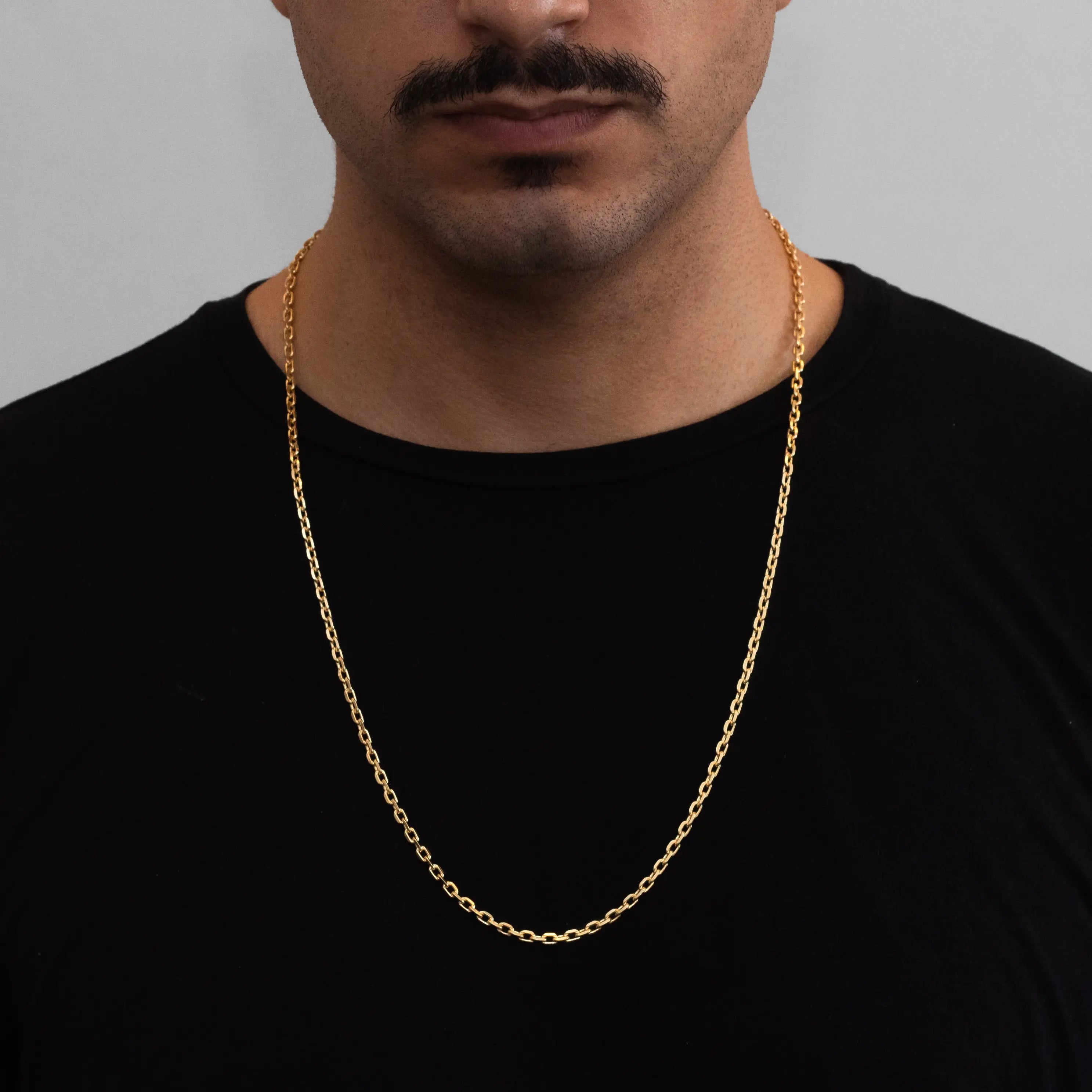 Corrente Cartier Cadeado 4mm Banhado a Ouro 24k