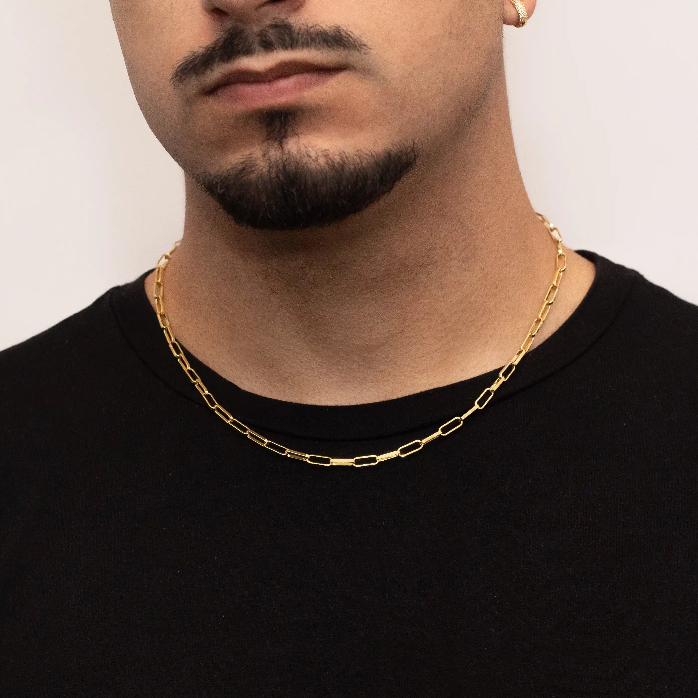 Corrente Cartier Meia Cana 4mm Banhado a Ouro 24k