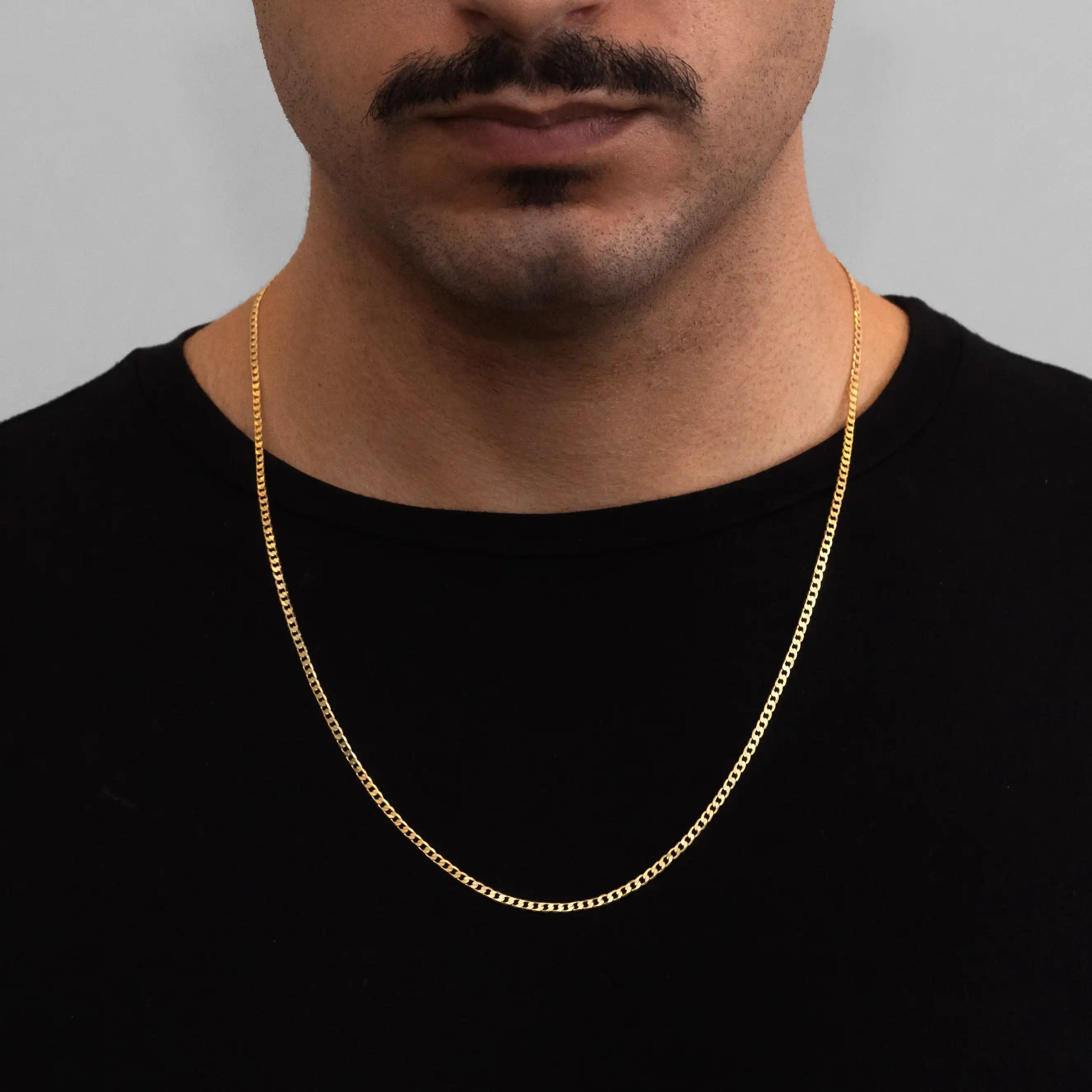 Corrente Grumet Escama 2mm Banhado a Ouro 24k