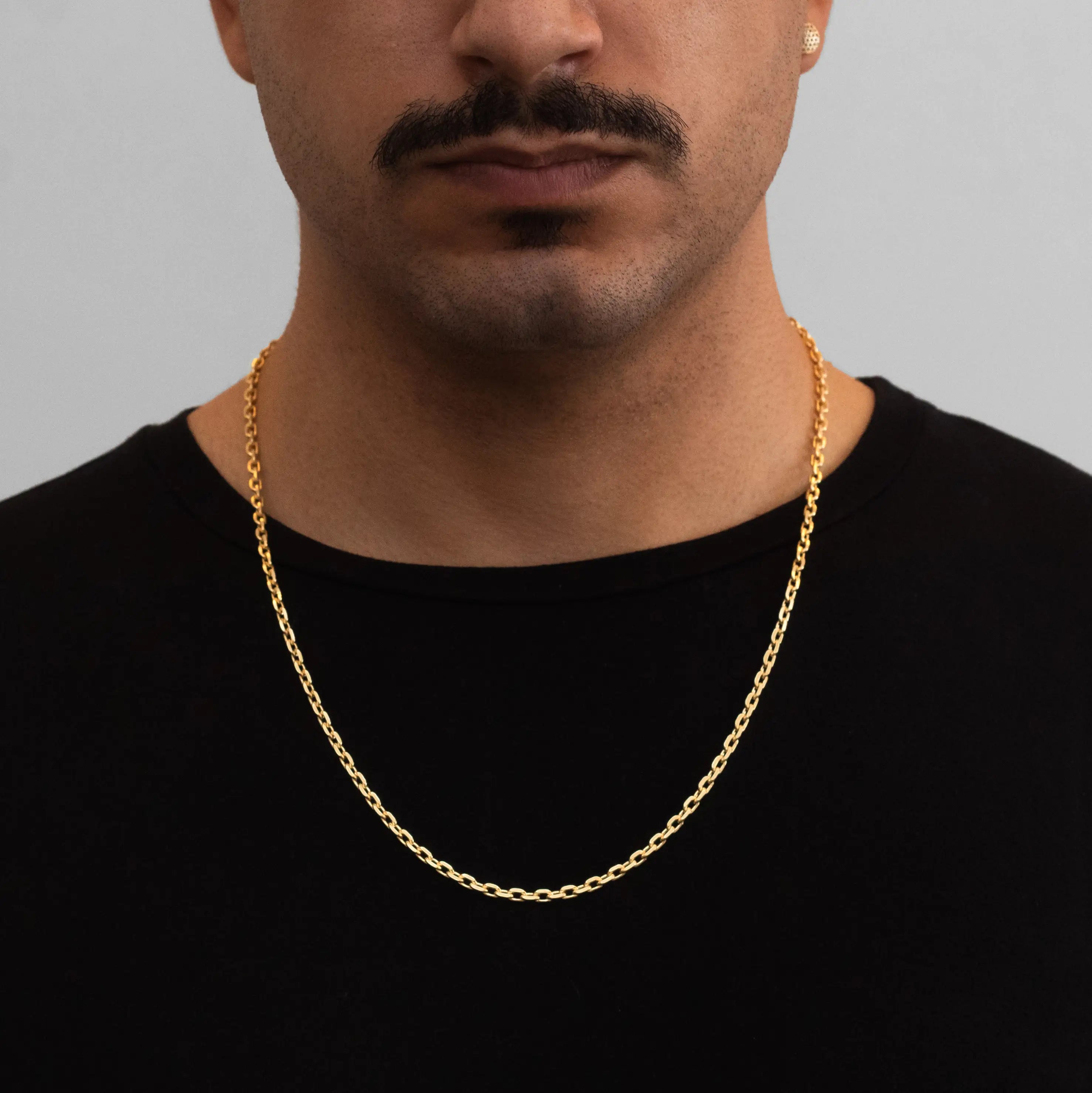 Corrente Cartier Cadeado 4mm Banhado a Ouro 24k