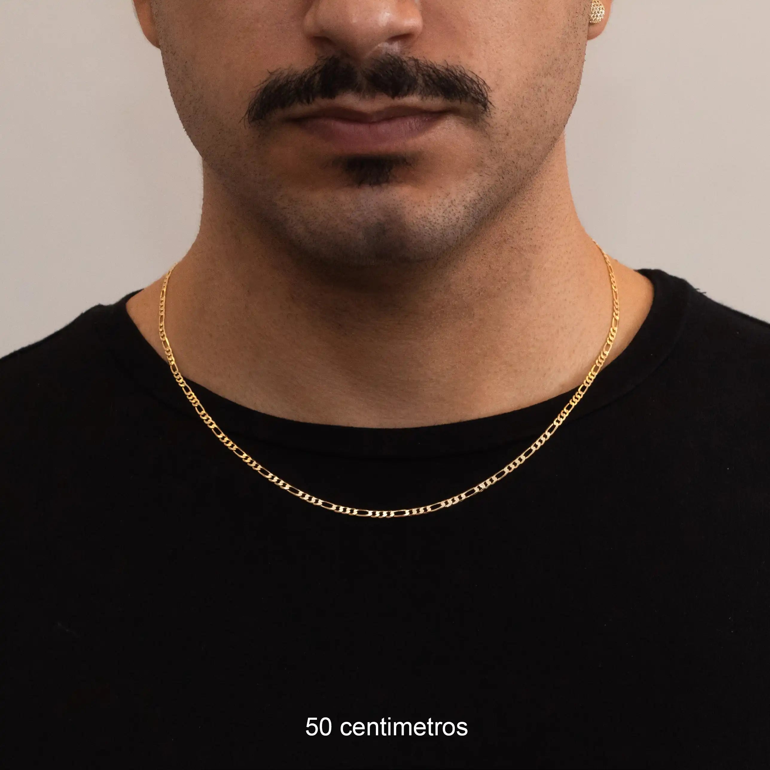Corrente Fígaro 3mm Banhado a Ouro 24k