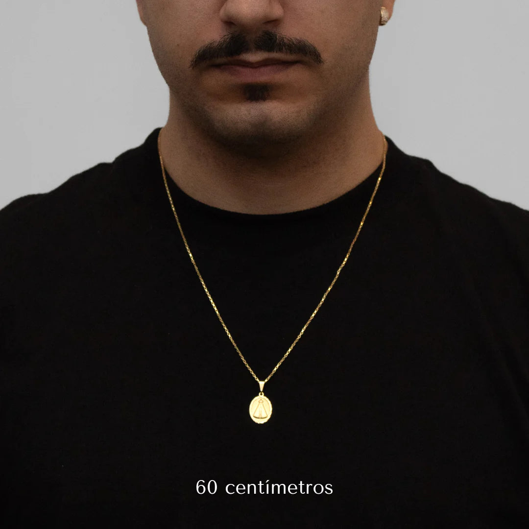Pingente Nossa Senhora Aparecida Banhado a Ouro 24k