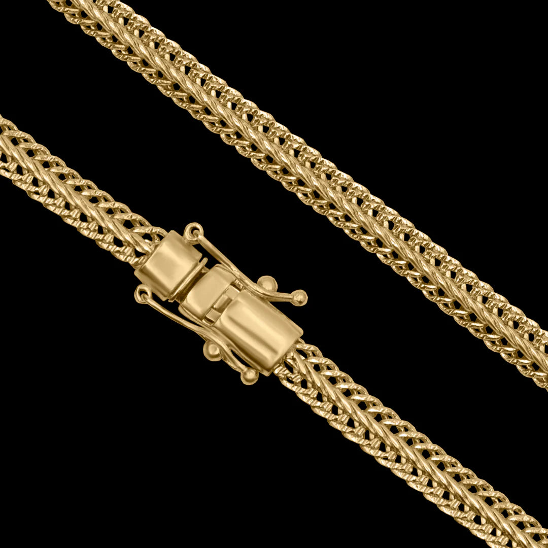 Corrente King Rope 4,5mm Banhado a Ouro 24k