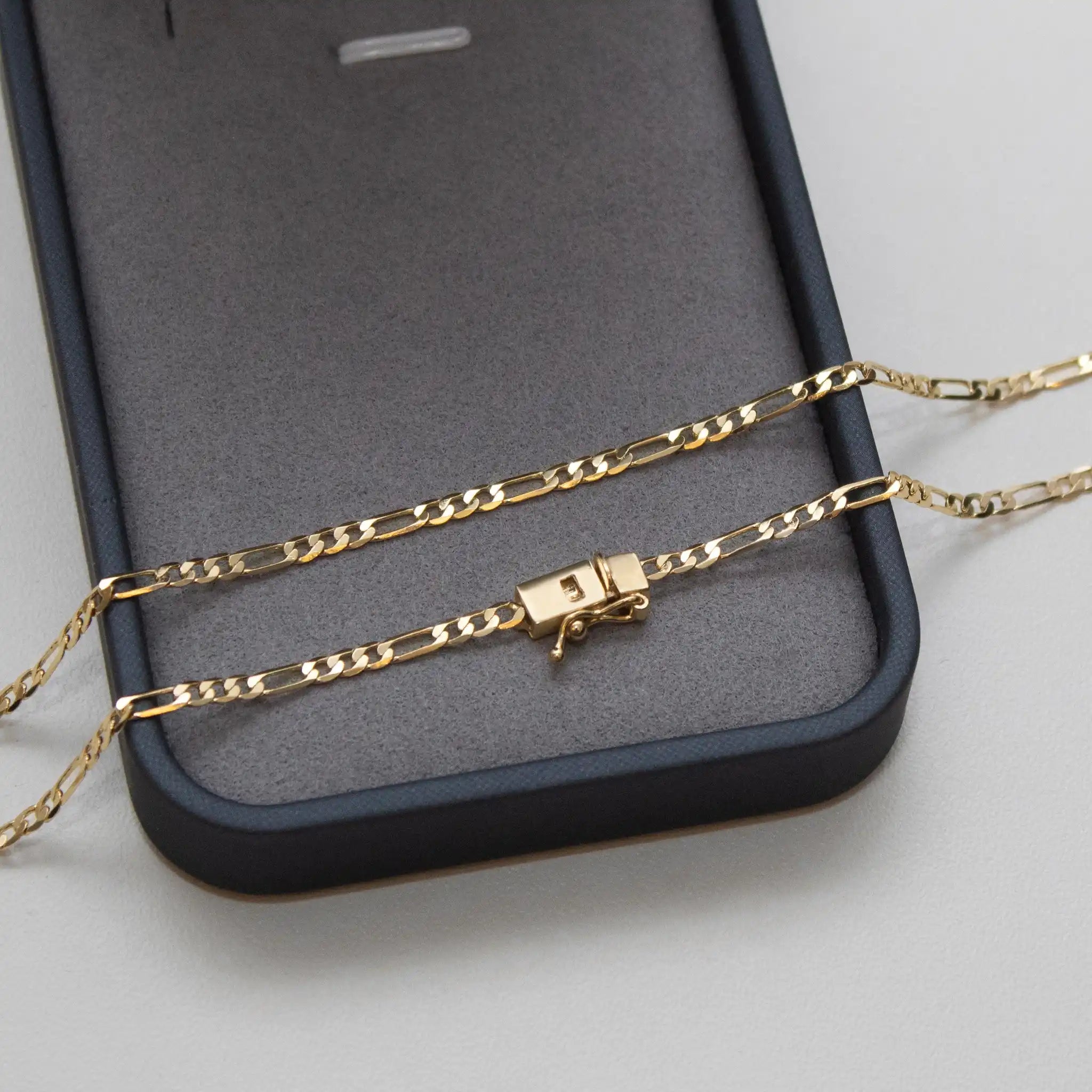 Corrente Fígaro 3mm Banhado a Ouro 24k