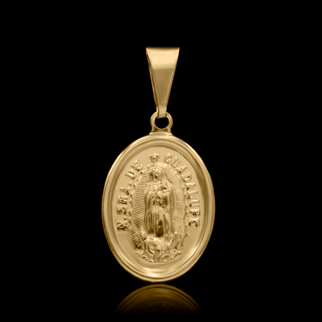 Pingente Nossa Senhora de Guadalupe banhado a ouro 24k