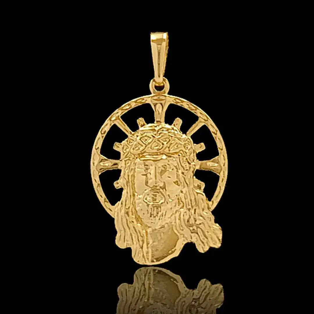 Pingente Jesus Cristo Coroa Banhado a Ouro 24k