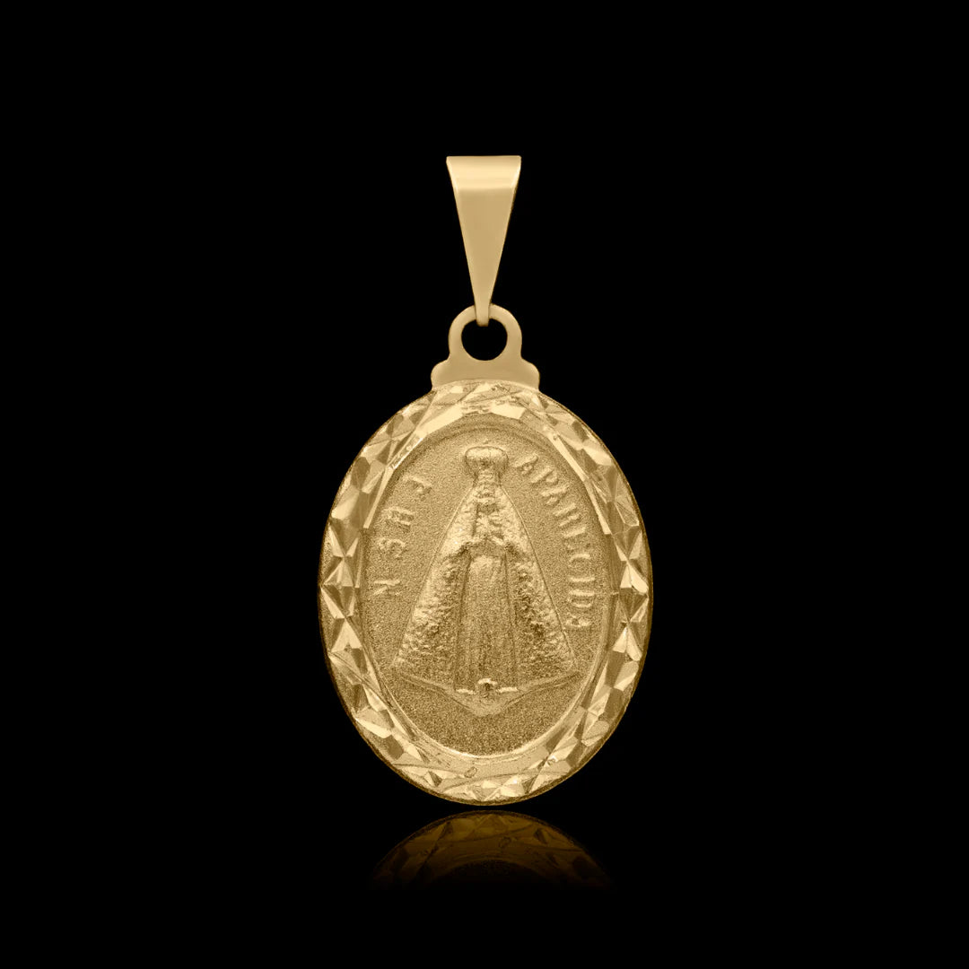 Pingente Nossa Senhora Aparecida Banhado a Ouro 24k