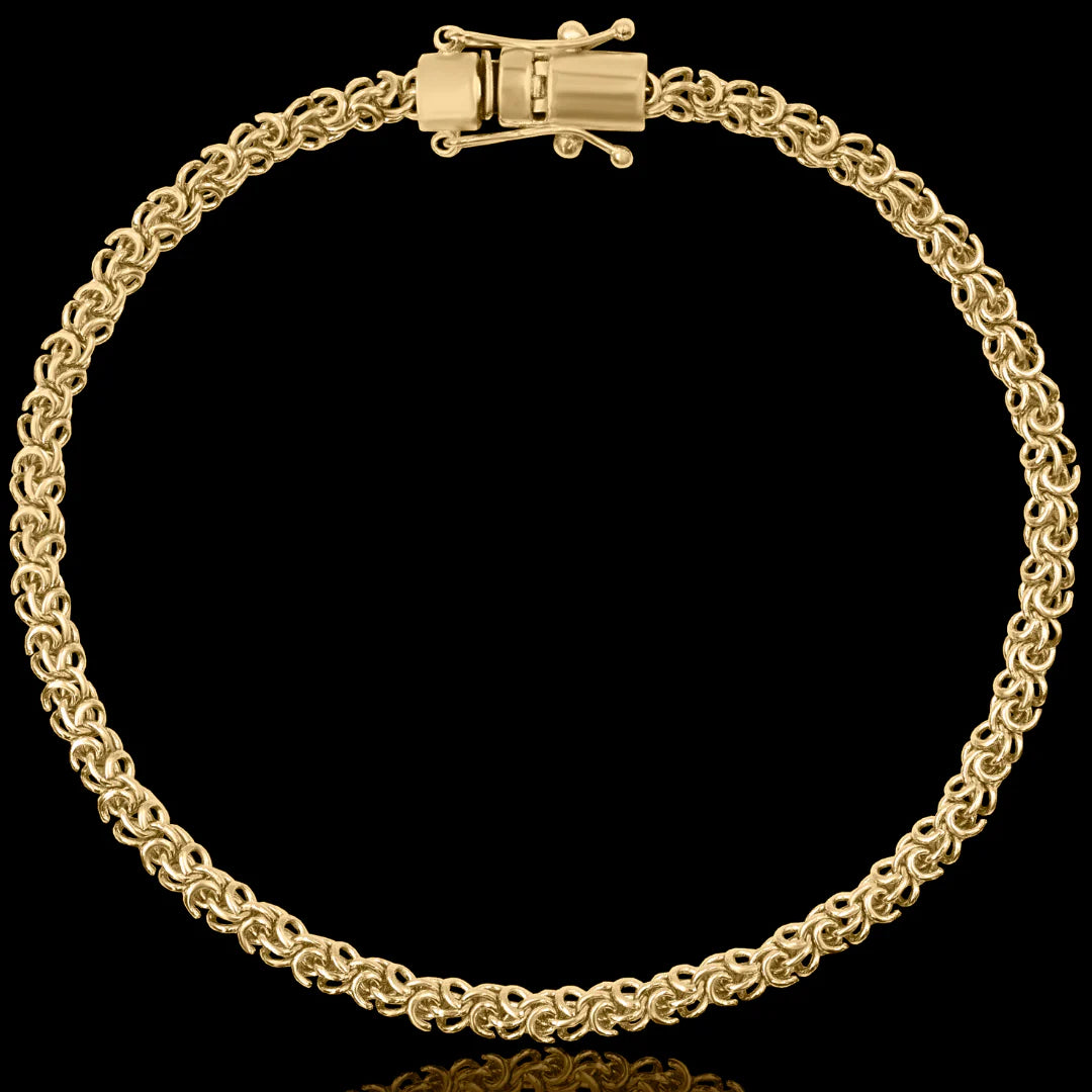 Pulseira Friso 4mm Banhado a Ouro 24k
