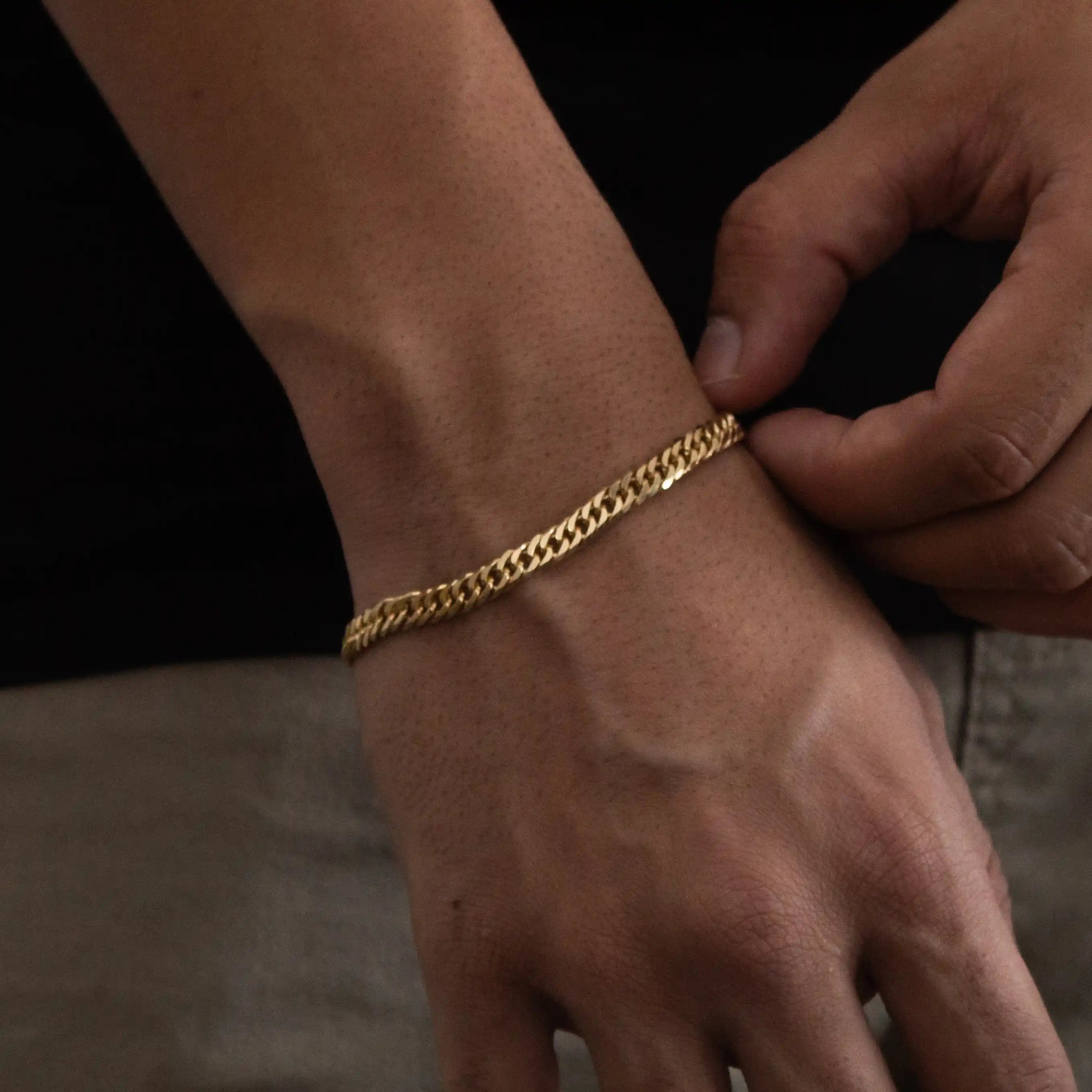 Pulseira Grumet Duplo 5,5mm Banhado a Ouro 24k