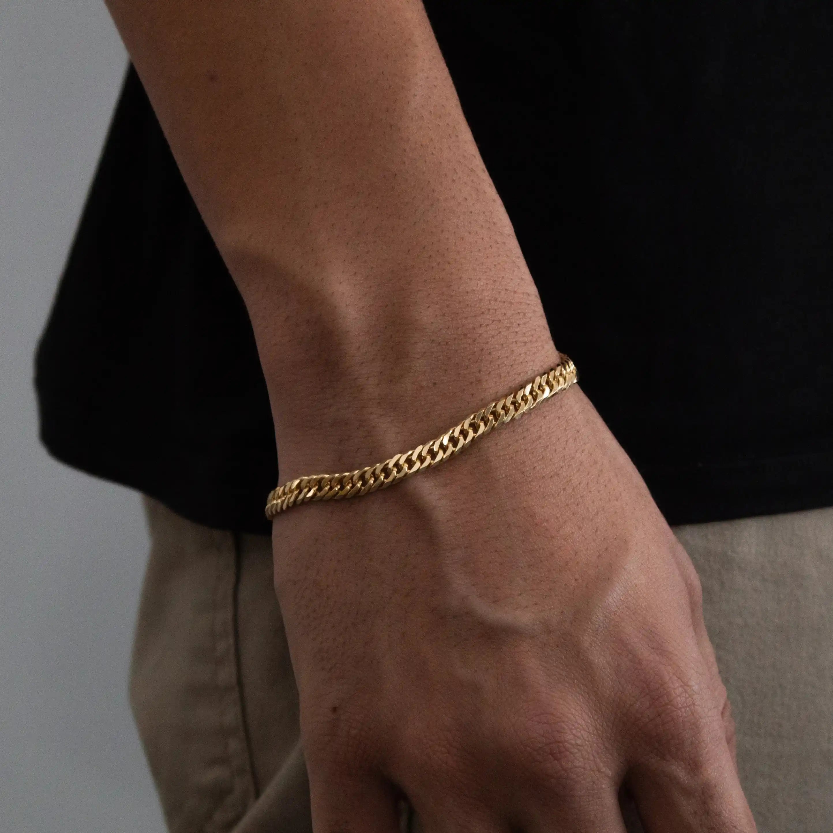 Pulseira Grumet Duplo 5,5mm Banhado a Ouro 24k