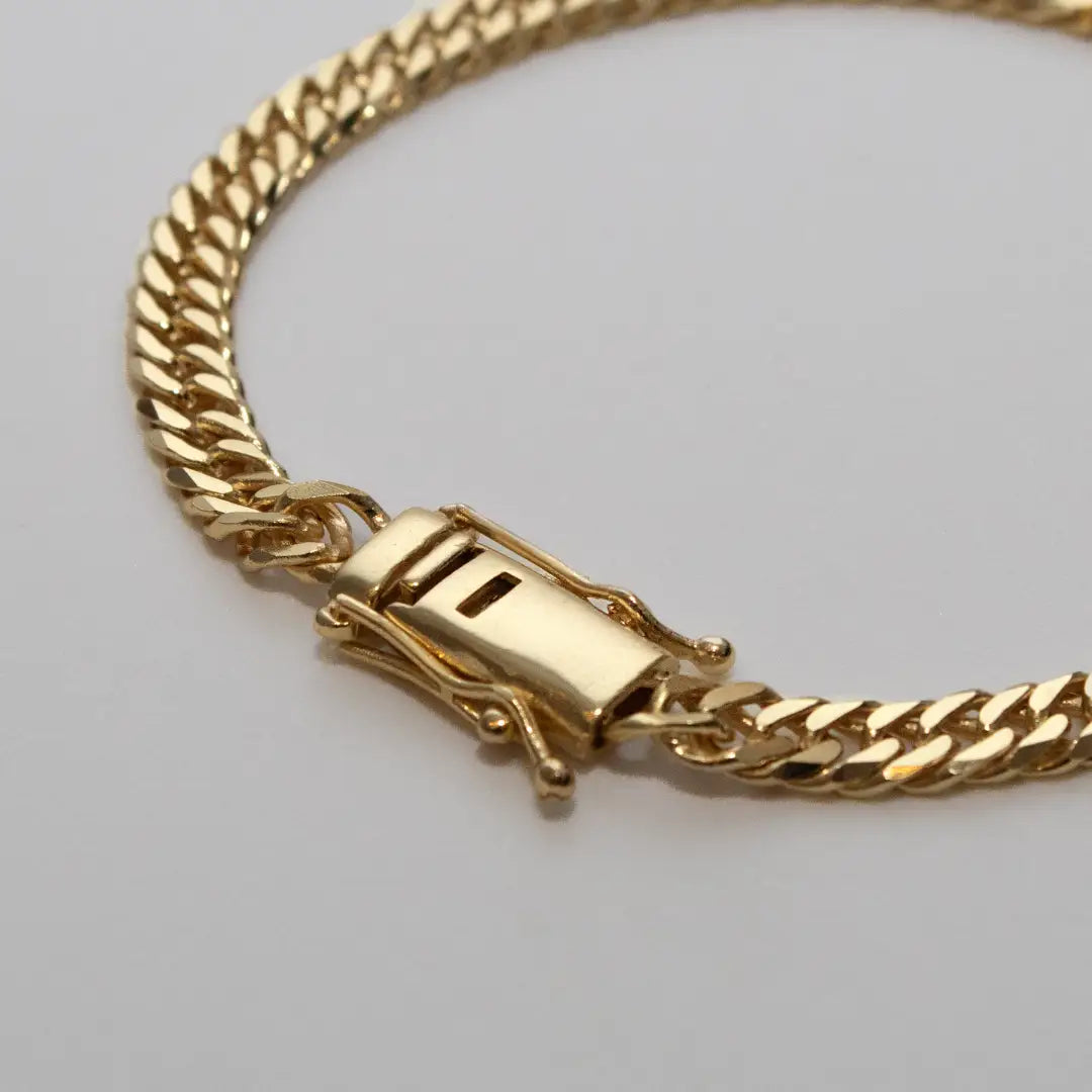 Pulseira Grumet Duplo 5,5mm Banhado a Ouro 24k