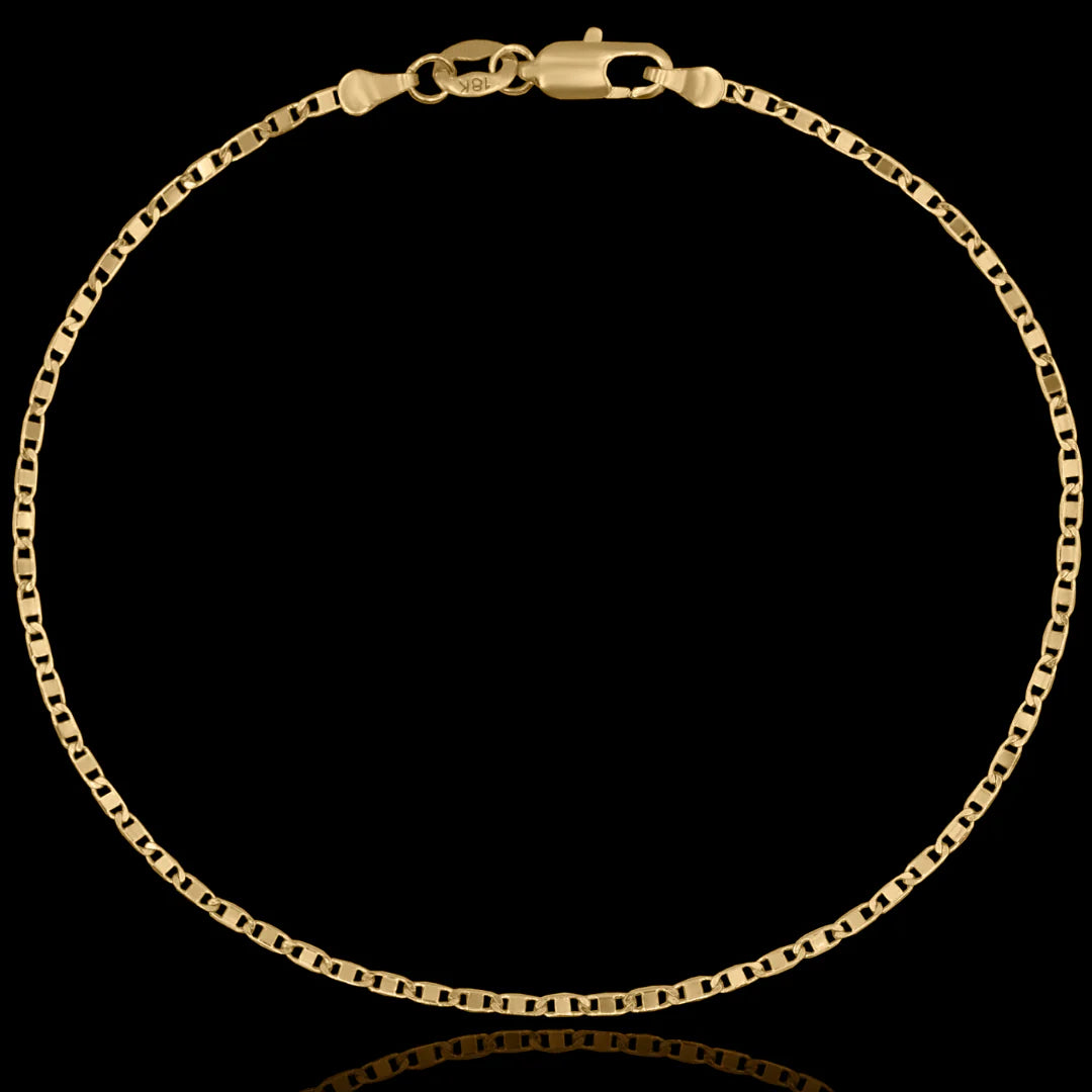 Pulseira Piastrine 2mm Banhado a Ouro 24k